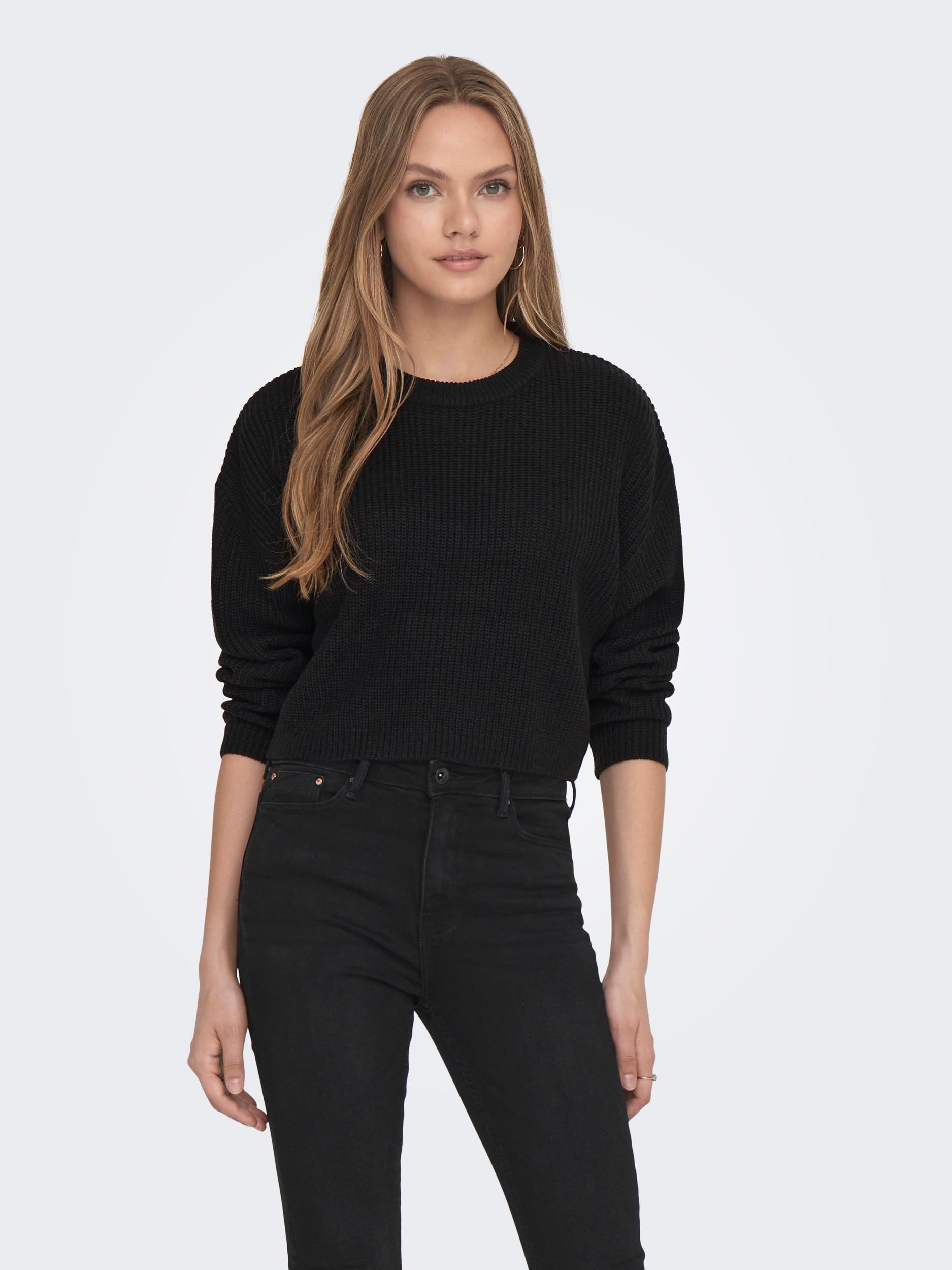 Only - Ribbed pullover, Black, large image number 4