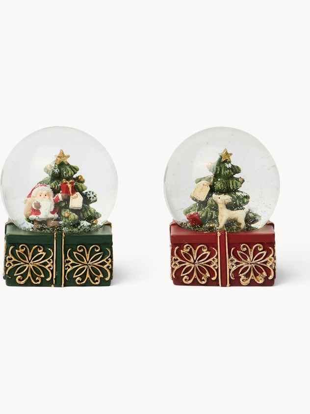 Water globe with Christmas decorations