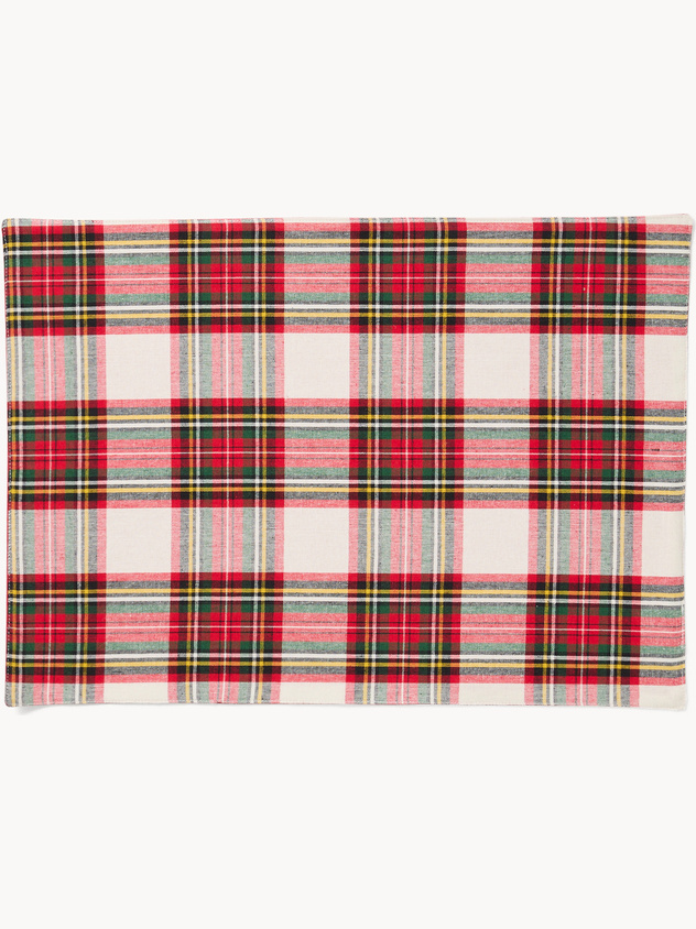 Tovaglietta tartan in puro cotone tinto filo
