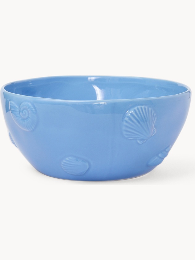Coppa in ceramica dettaglio conchiglie