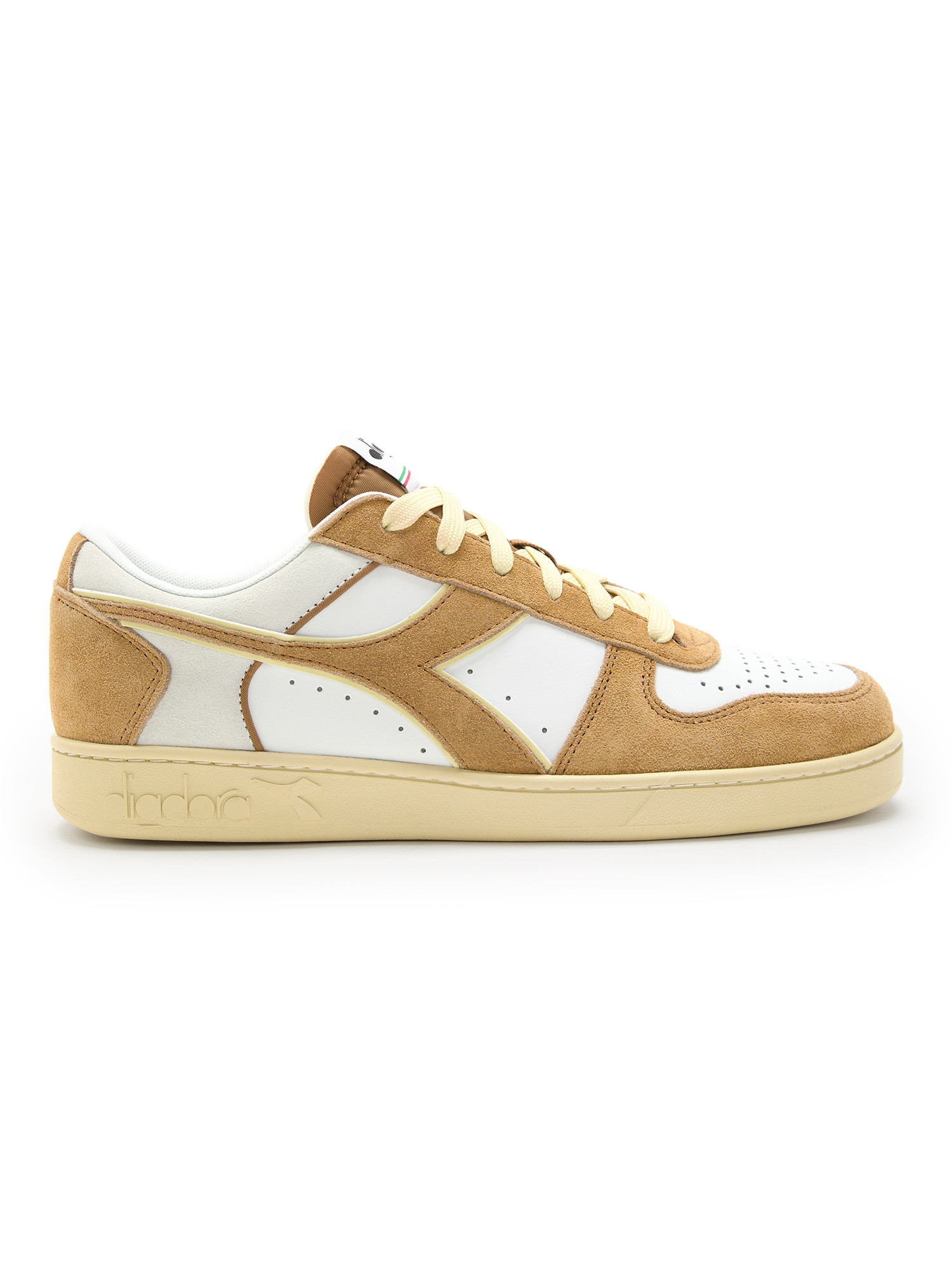 Diadora - Magic Basket Low Suede Leather Shoes, White, large image number 0