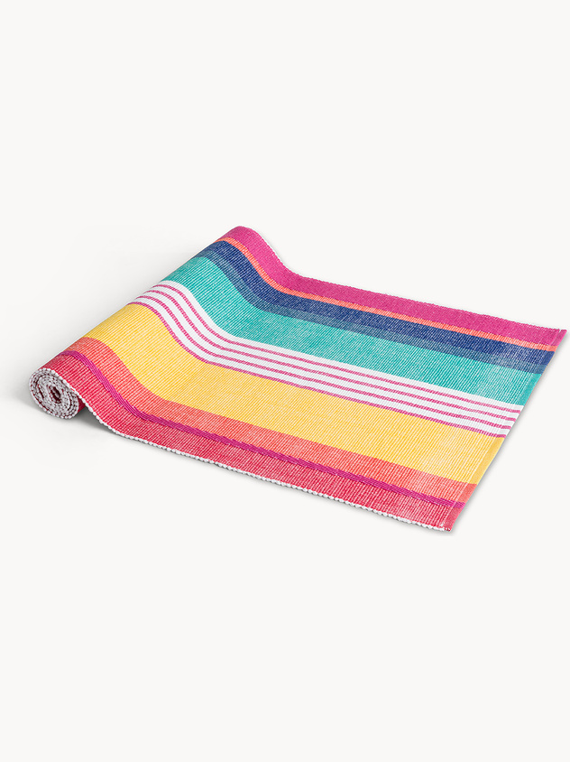 Runner in puro cotone a righe