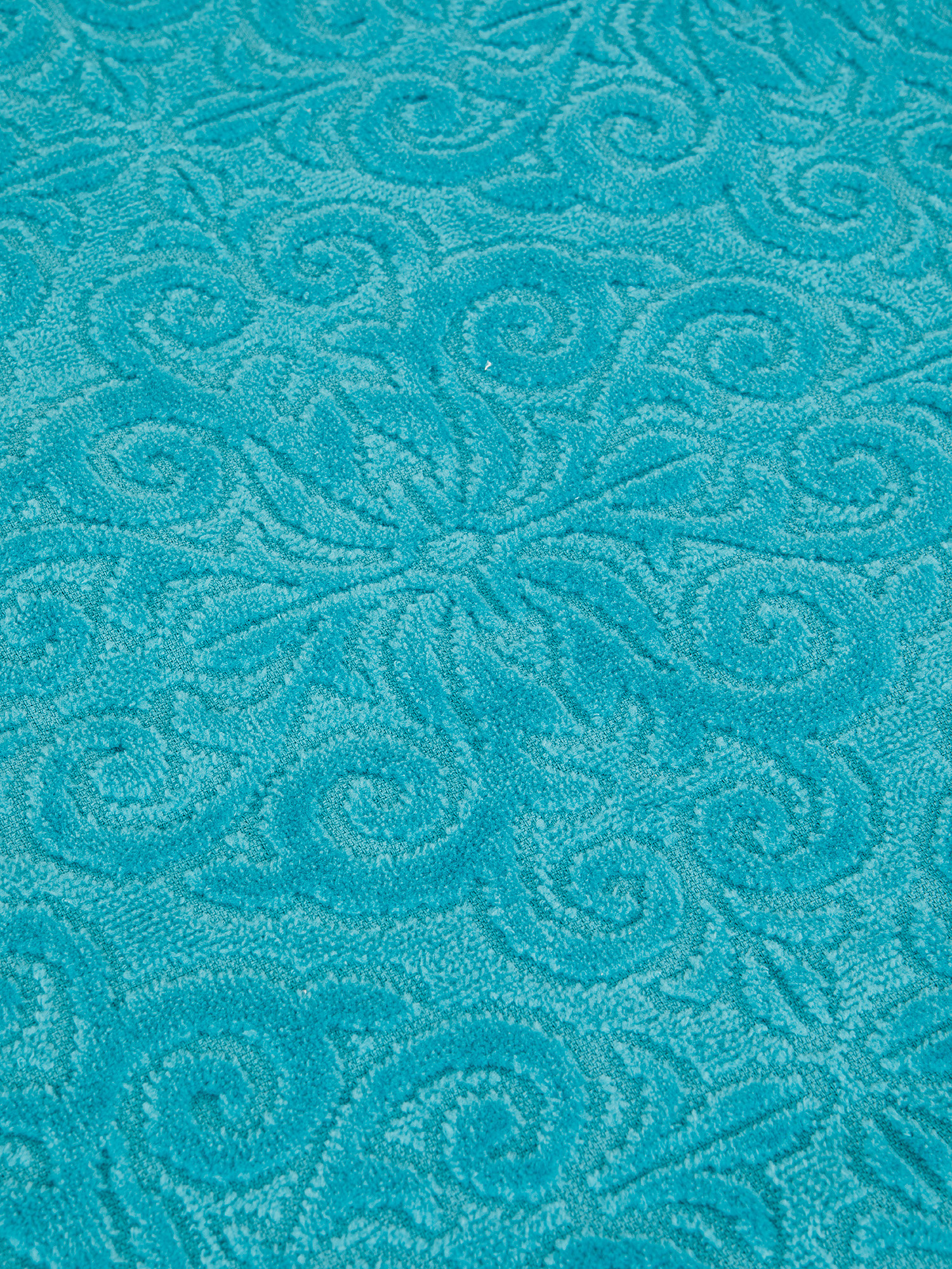 Asciugamano cotone velour motivo azulejos, Verde acqua, large image number 2