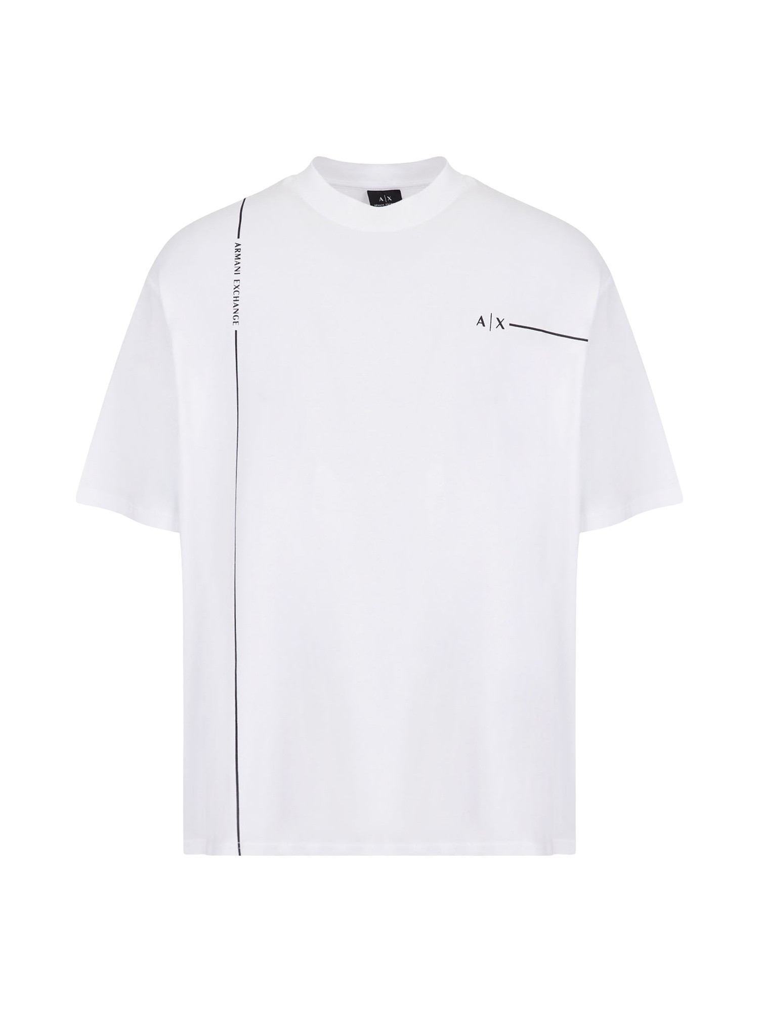 Armani Exchange - T-shirt with relaxed fit logo, White, large image number 0