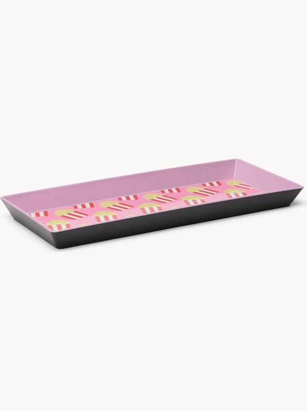 Popcorn-themed plastic tray - Introductory price