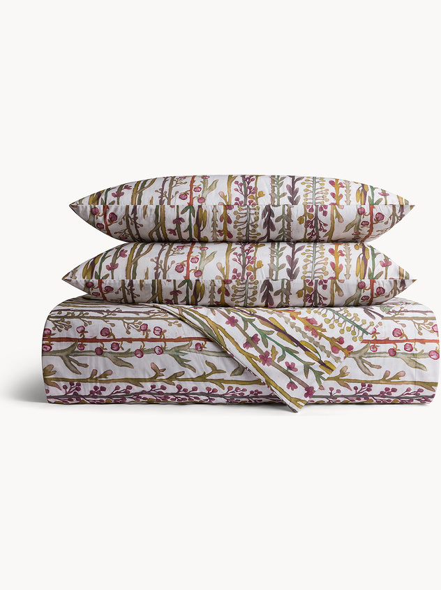Printed Cotton Percale Duvet Cover