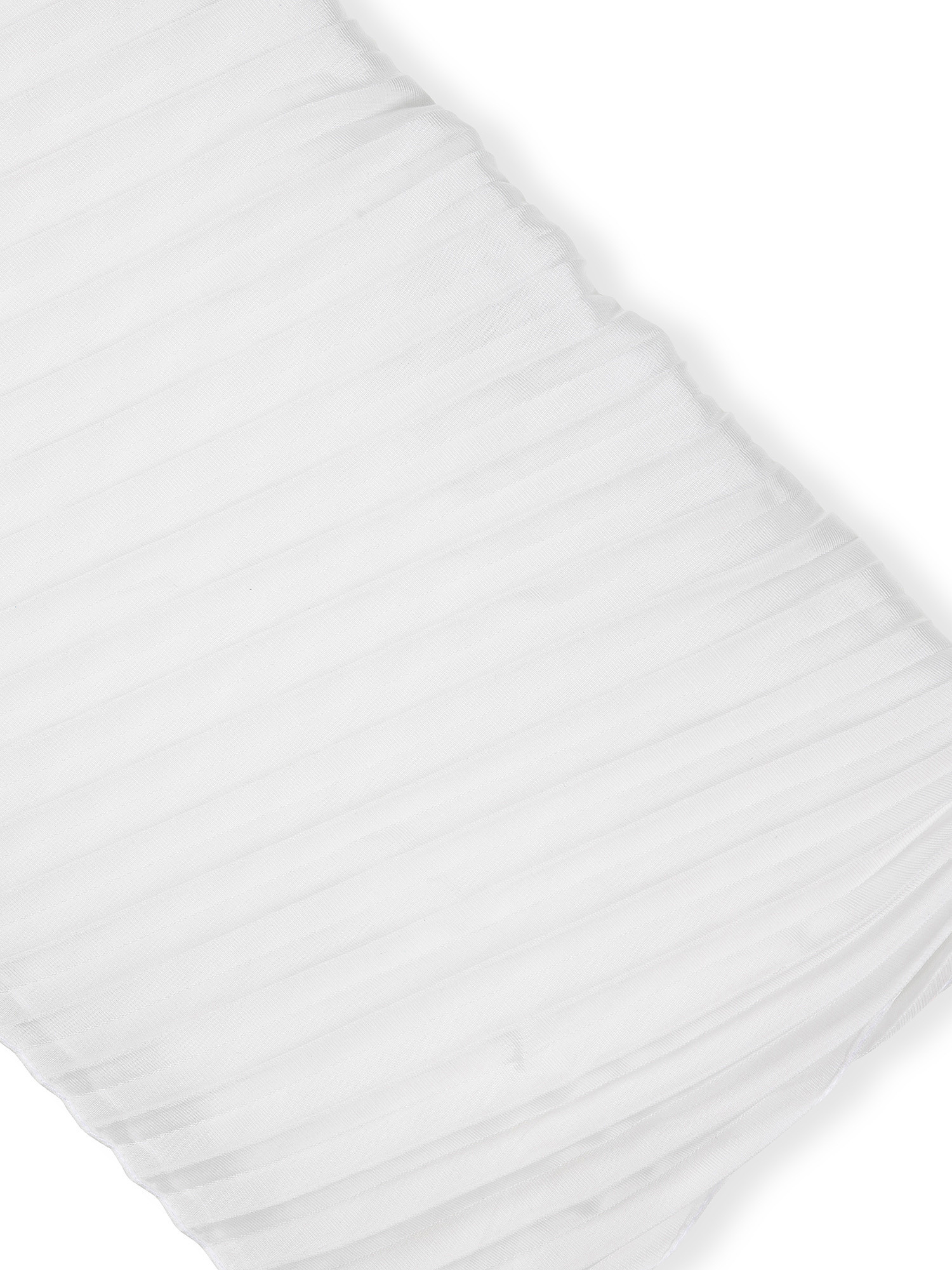 Emporio Armani - Lightweight pleated scarf, White, large image number 1