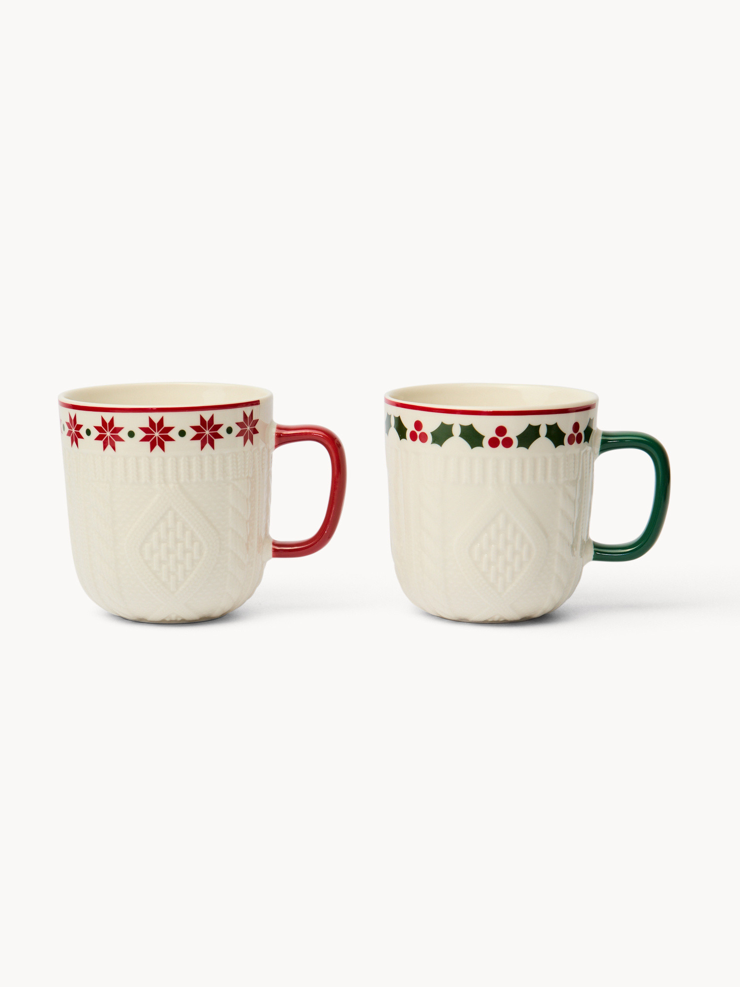 Crochet-decorated new bone china mugs, Multicolor, large image number 0