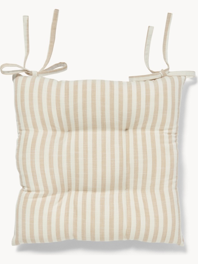 Striped yarn-dyed pure cotton chair cushion - Discounted Price