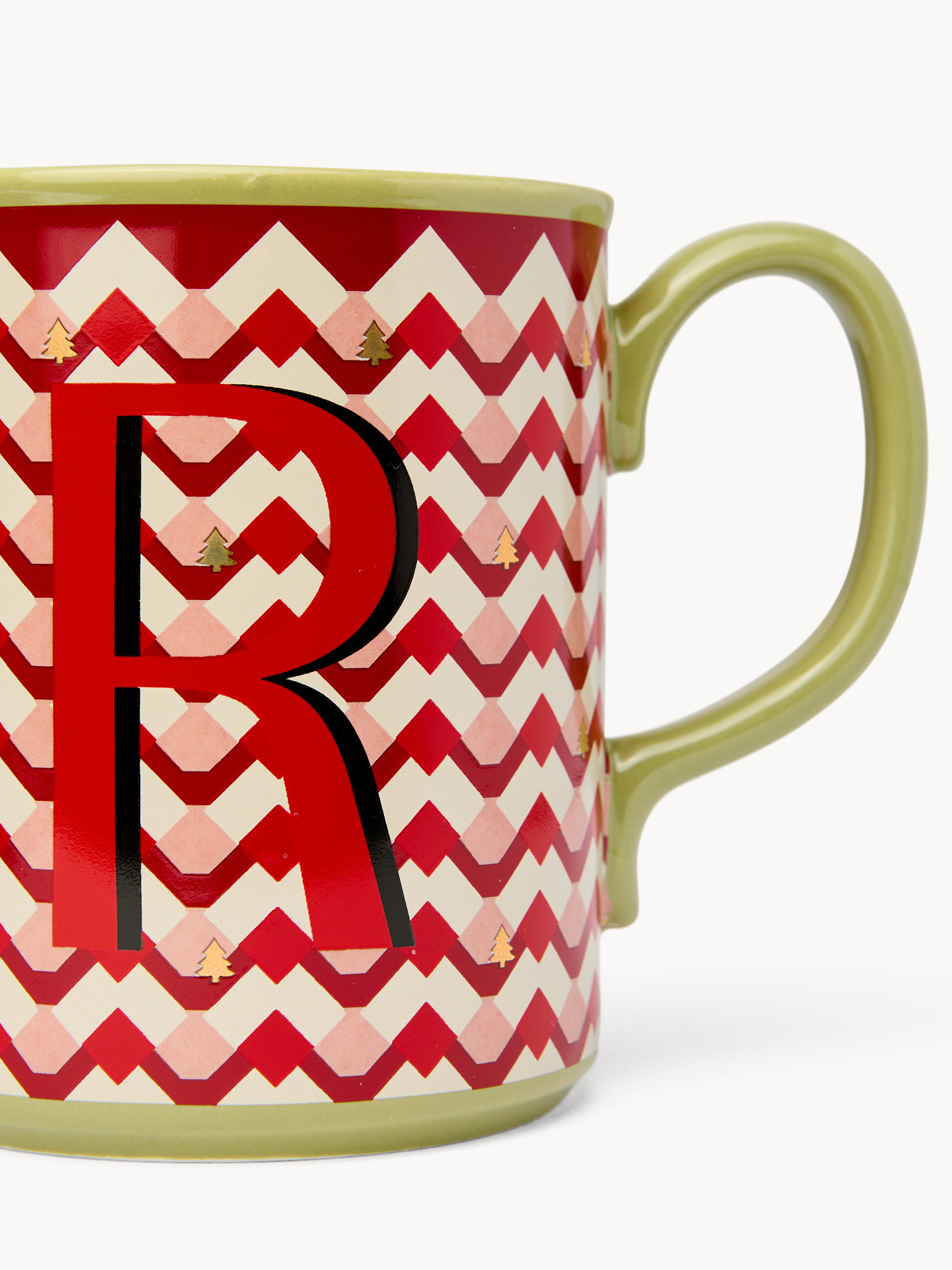 Ceramic mug letter R, Red, large image number 1