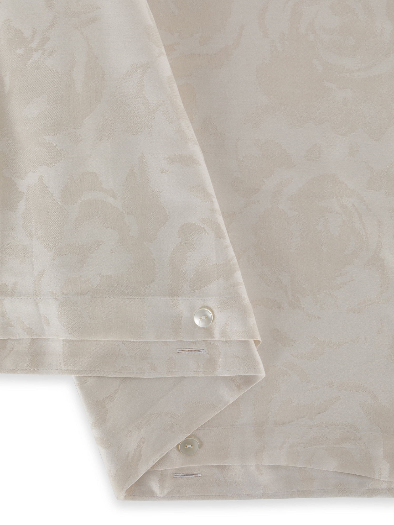 Portofino rose duvet cover in 100% cotton percale, Beige, large image number 1