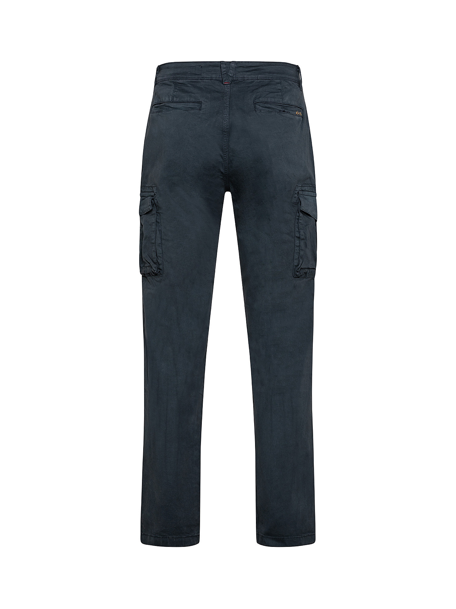 Pantalone cargo cotone stretch, Blu, large image number 1
