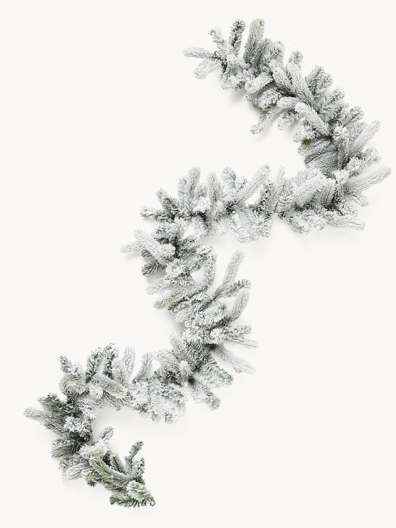 Festone pino innevato, Bianco, large image number 0