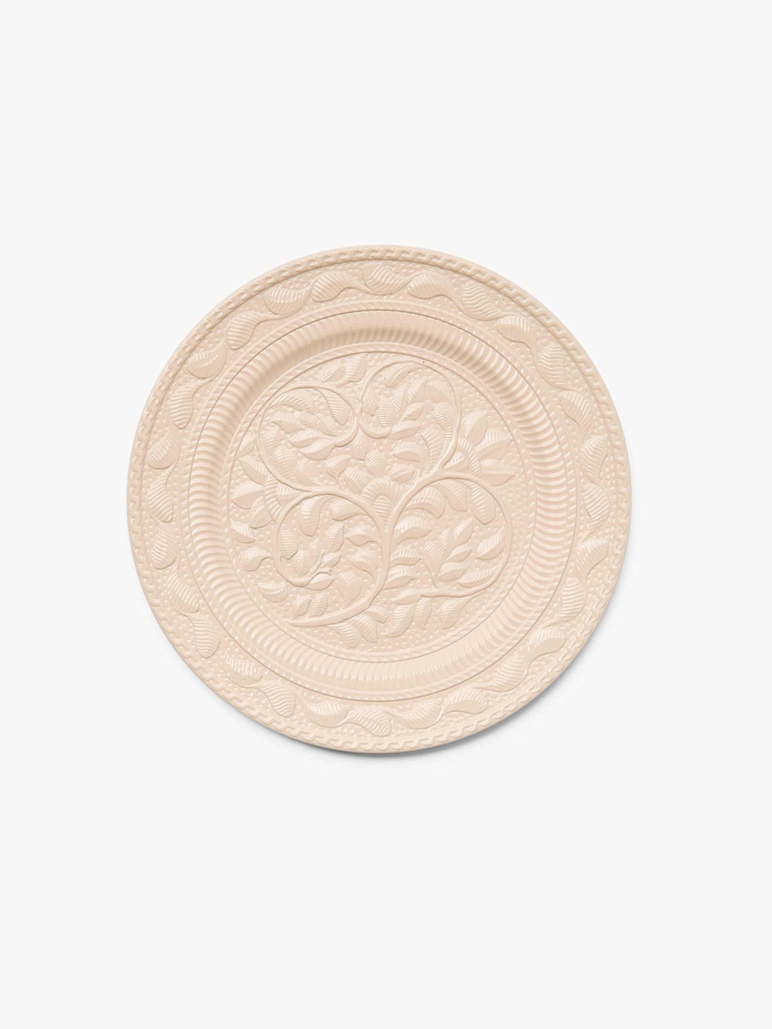 Sottopiatto in plastica tinta unita, Crema, large image number 0