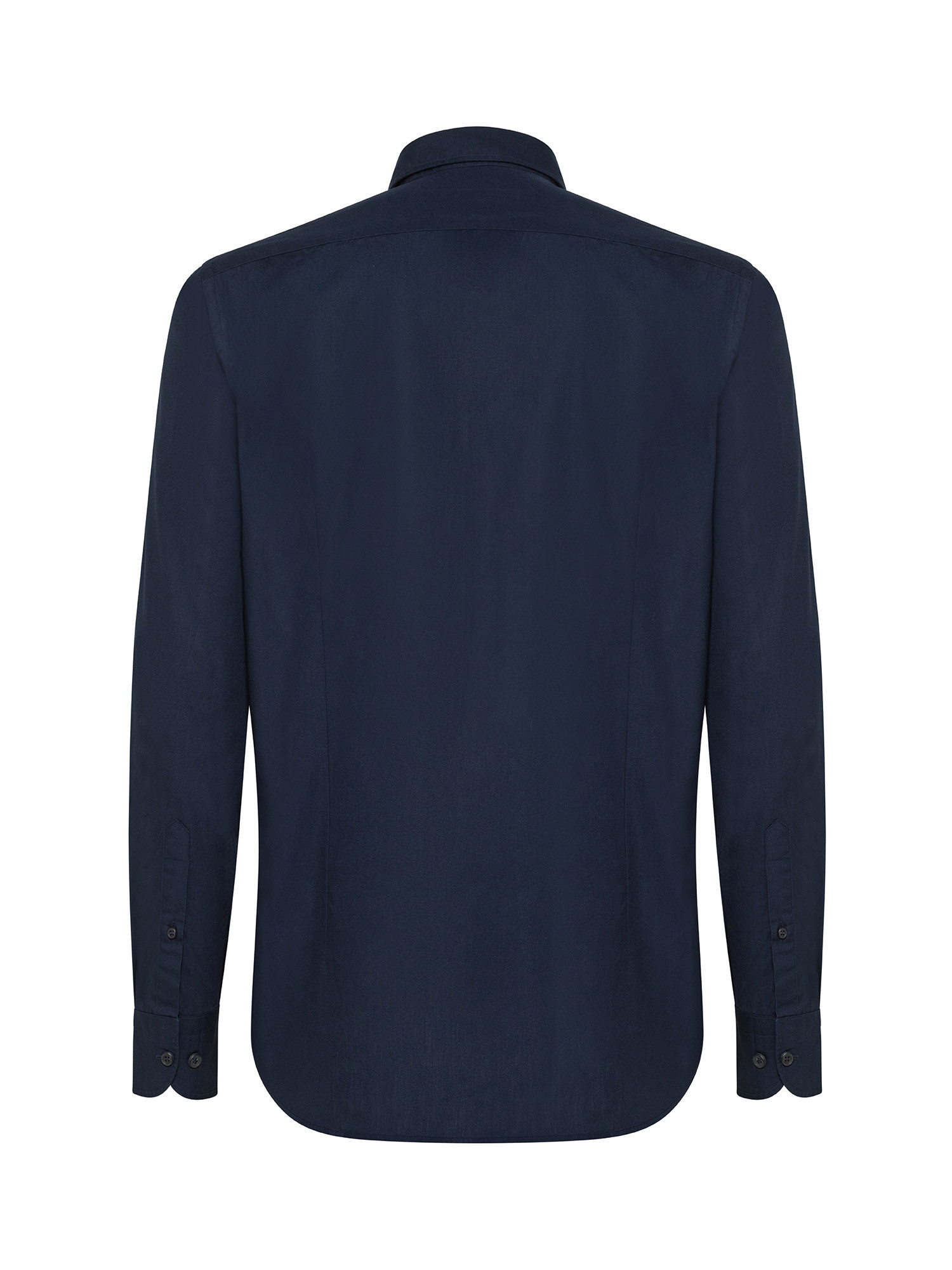 Basic slim fit shirt in pure cotton, Blue, large image number 2