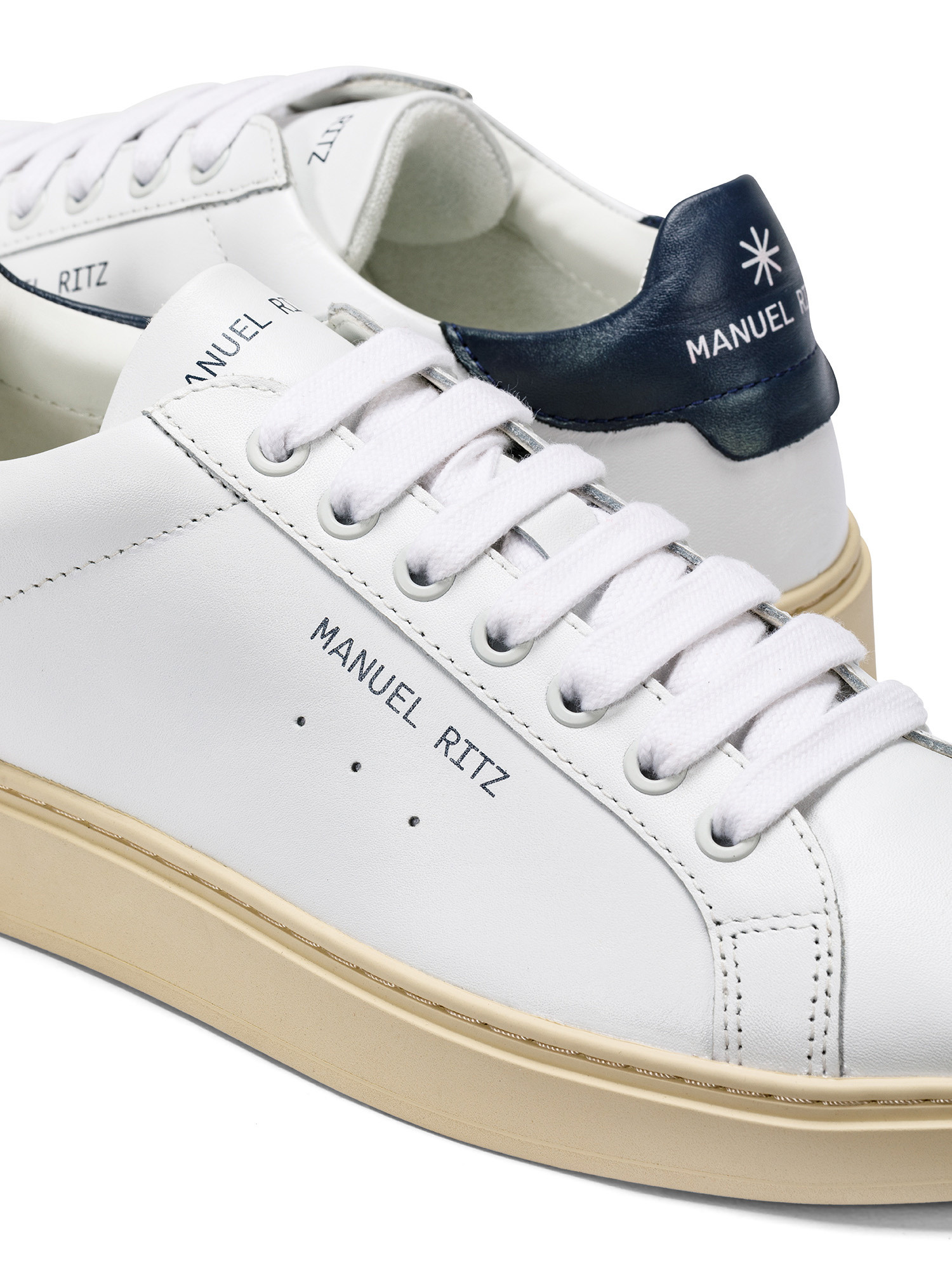 Manuel Ritz - Leather sneakers, White, large image number 2