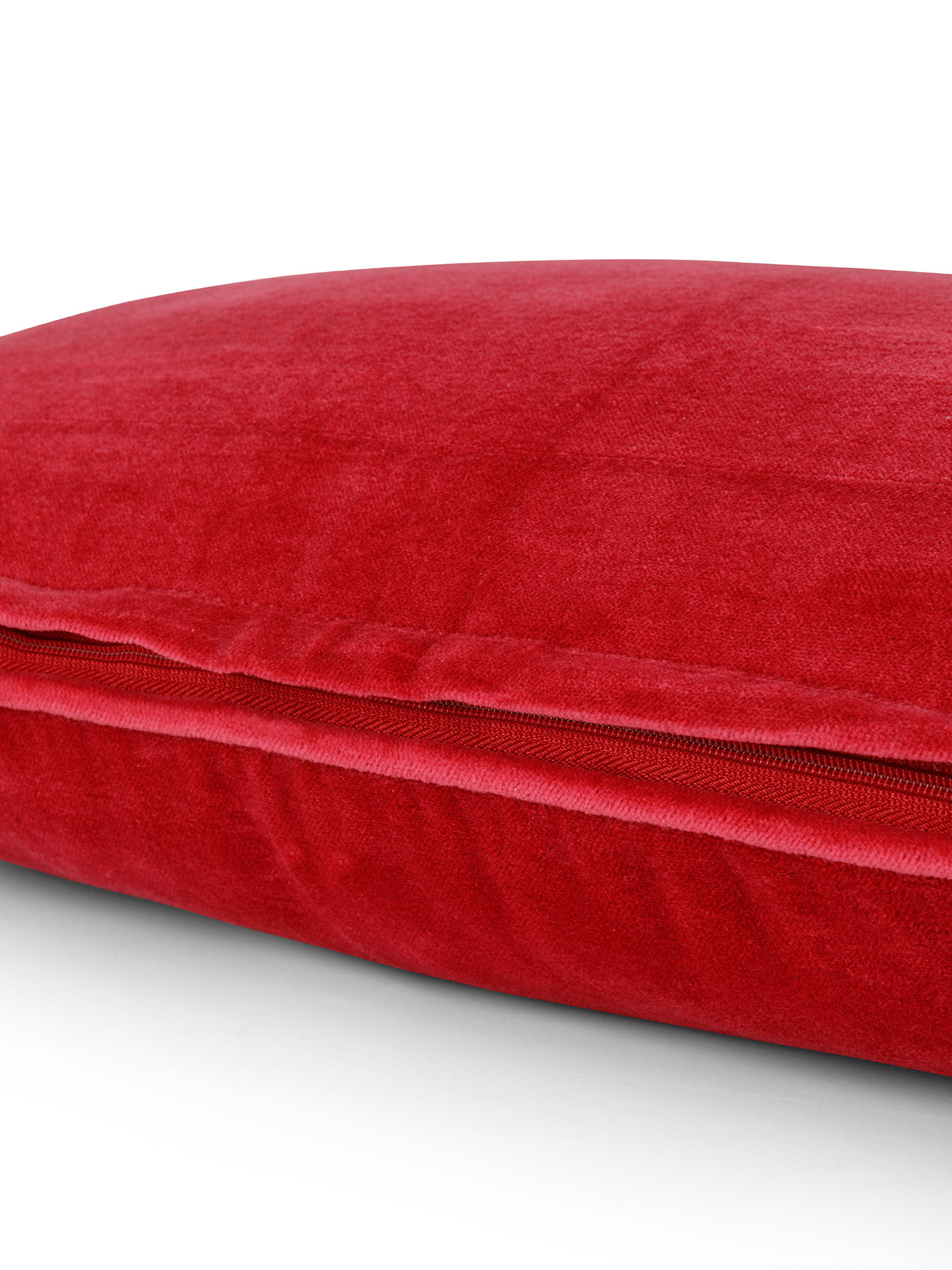Velvet cushion with piping 35x55 cm, Red, large image number 1
