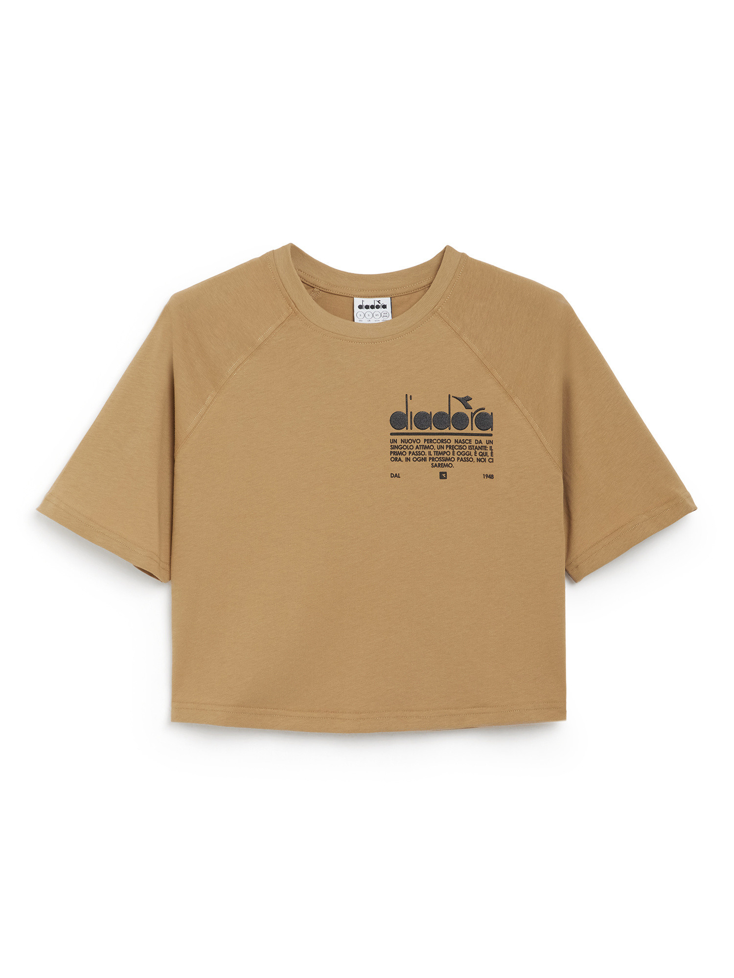 Diadora - Manifesto cotton T-shirt, Beige, large image number 0