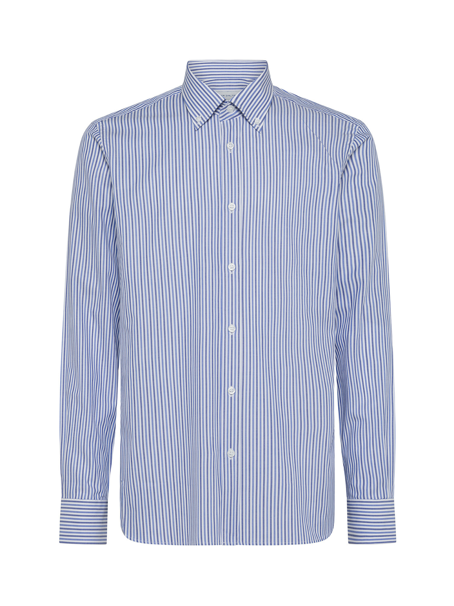 Luca D'Altieri - Tailor fit shirt in pure cotton, Blue, large image number 0