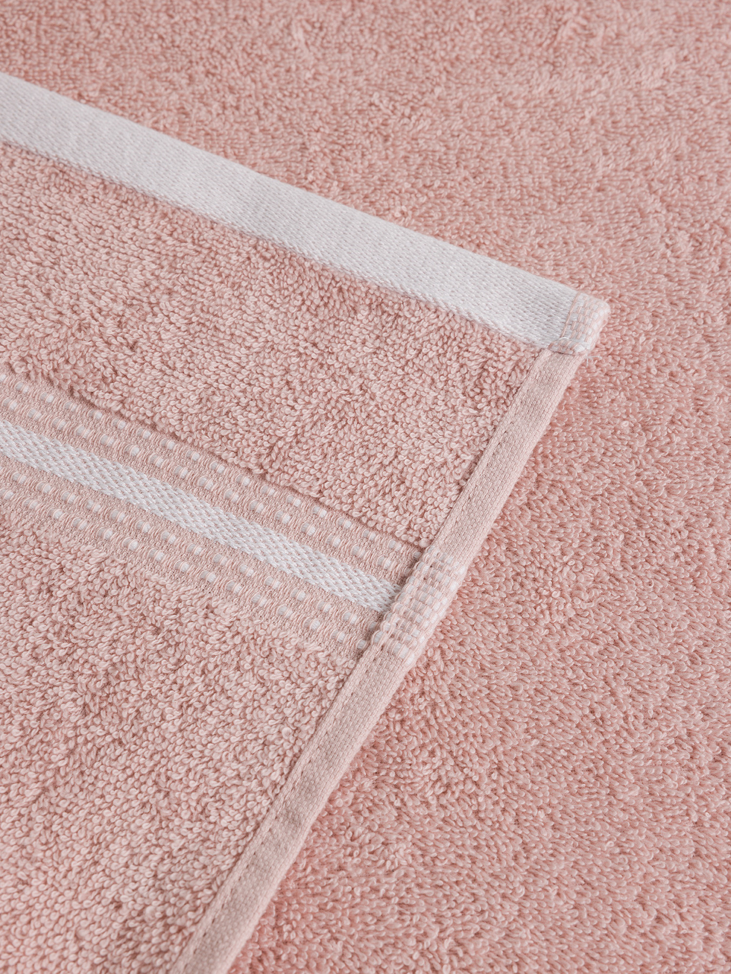 Set of 3 pure cotton towels with a polka dot pattern, Pink, large image number 2
