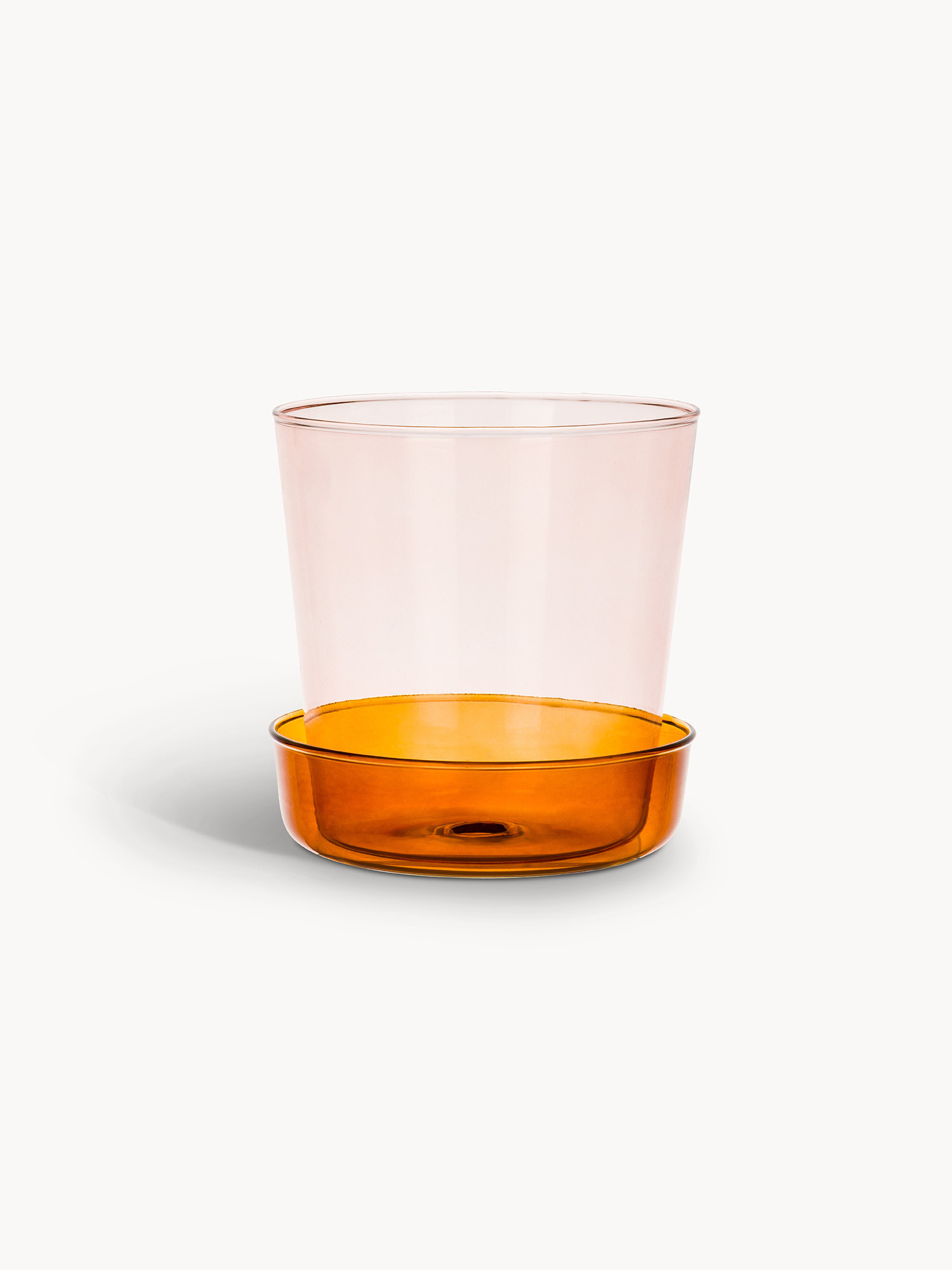 Borosilicate glass vase with saucer, Orange, large image number 0