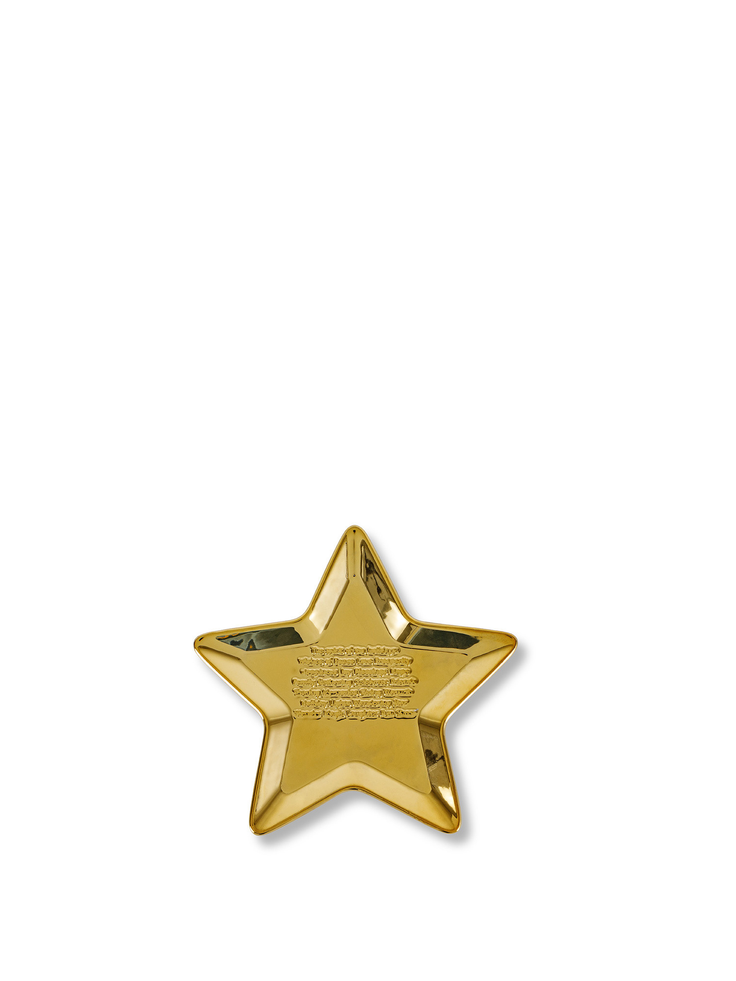 Piattino decorativo a stella in ceramica, Oro, large