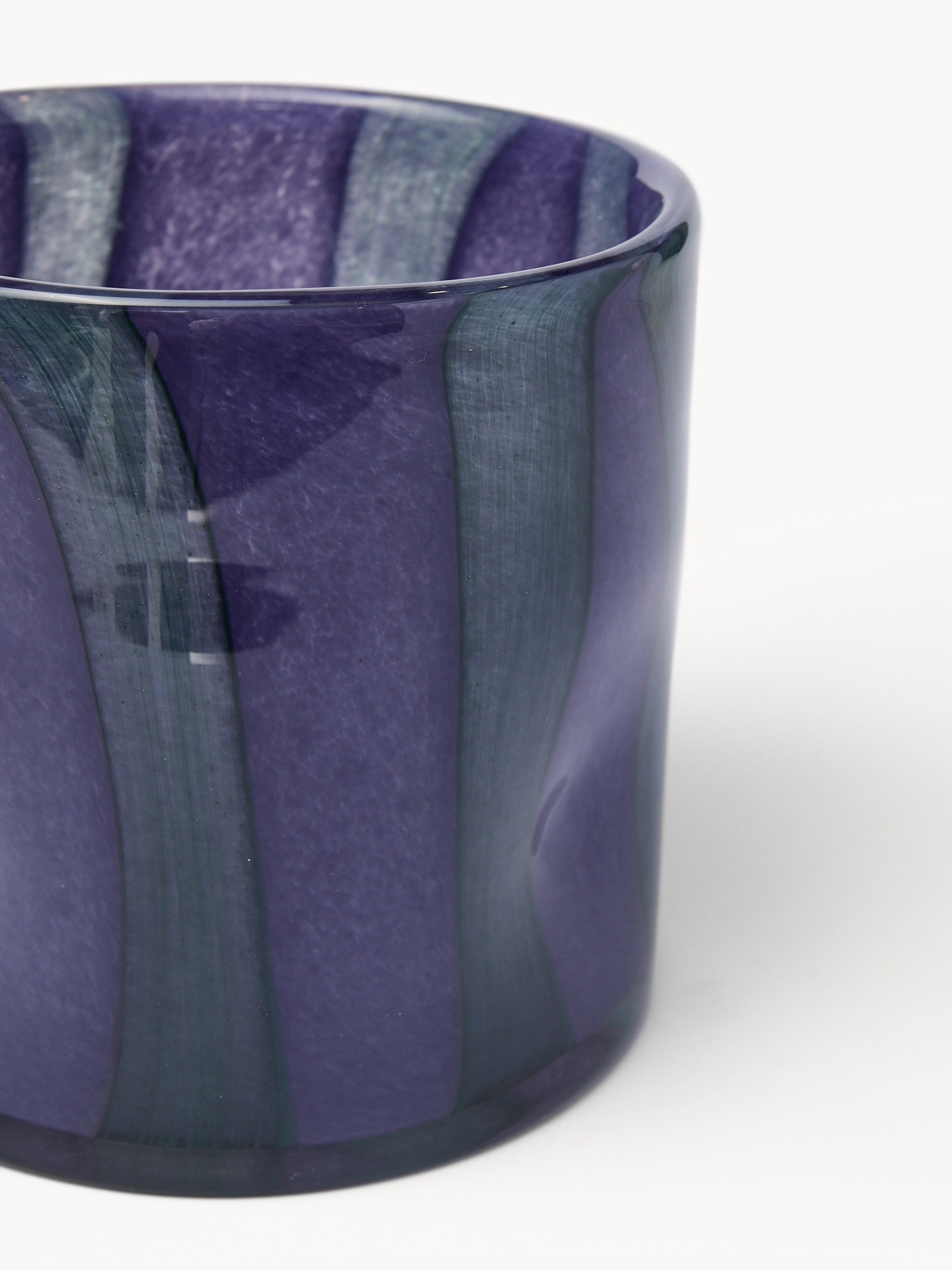 Candeliere in vetro colorato in pasta, Blu indaco, large image number 1