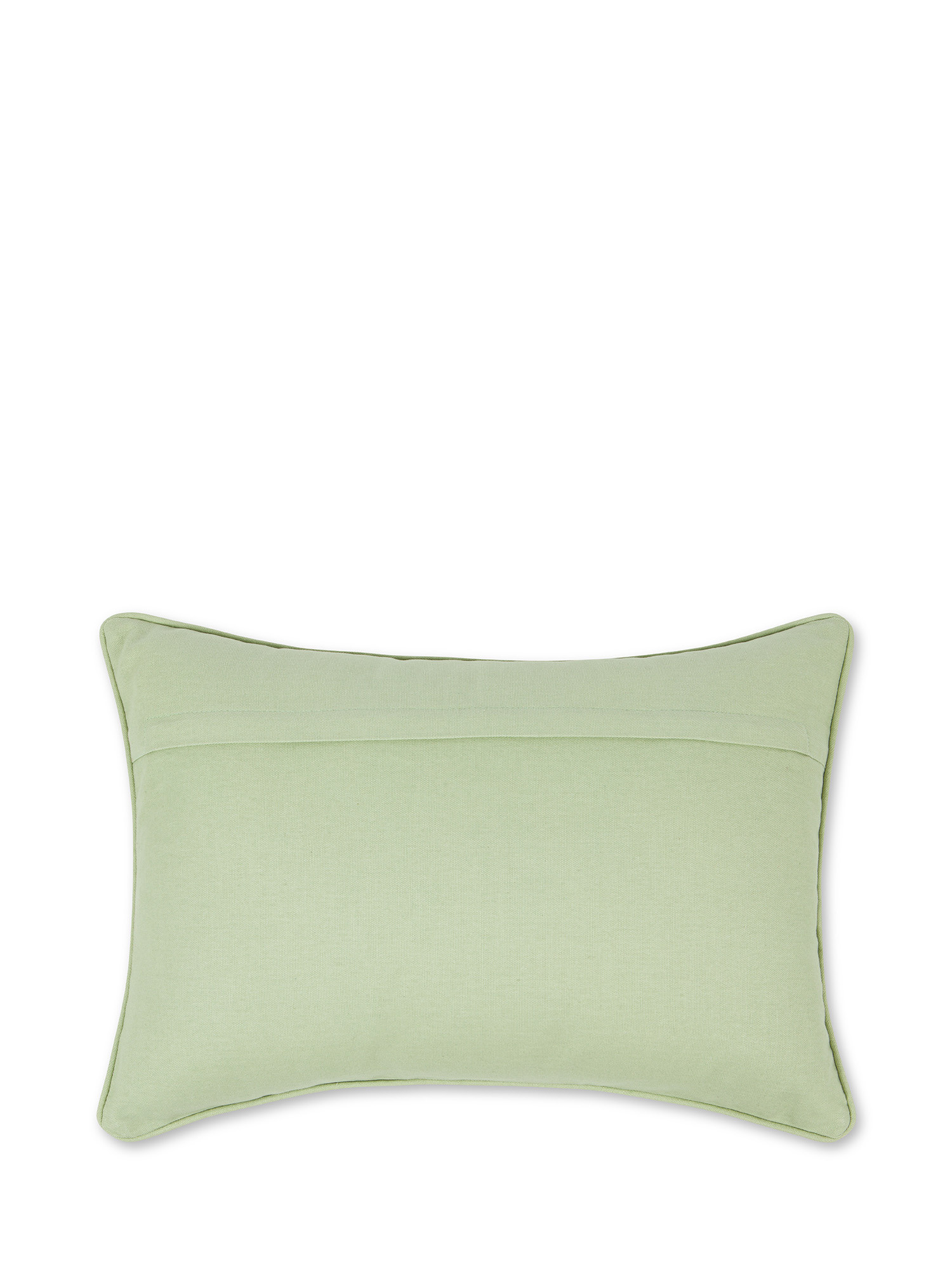 Flower embroidered cushion 35X50cm, Green, large image number 1