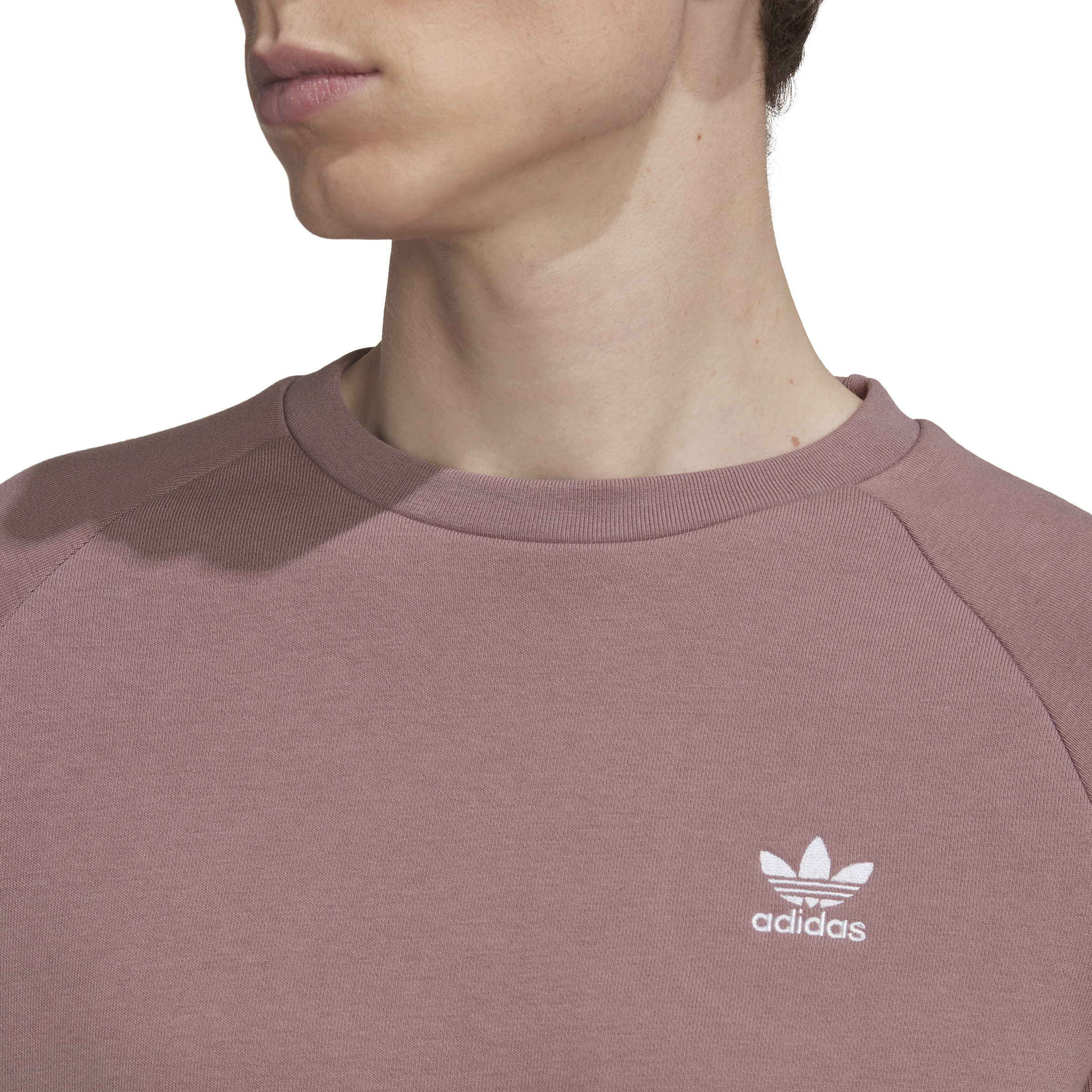 Adidas - Adicolor essentials trefoil crewneck sweatshirt, Antique Pink, large image number 4