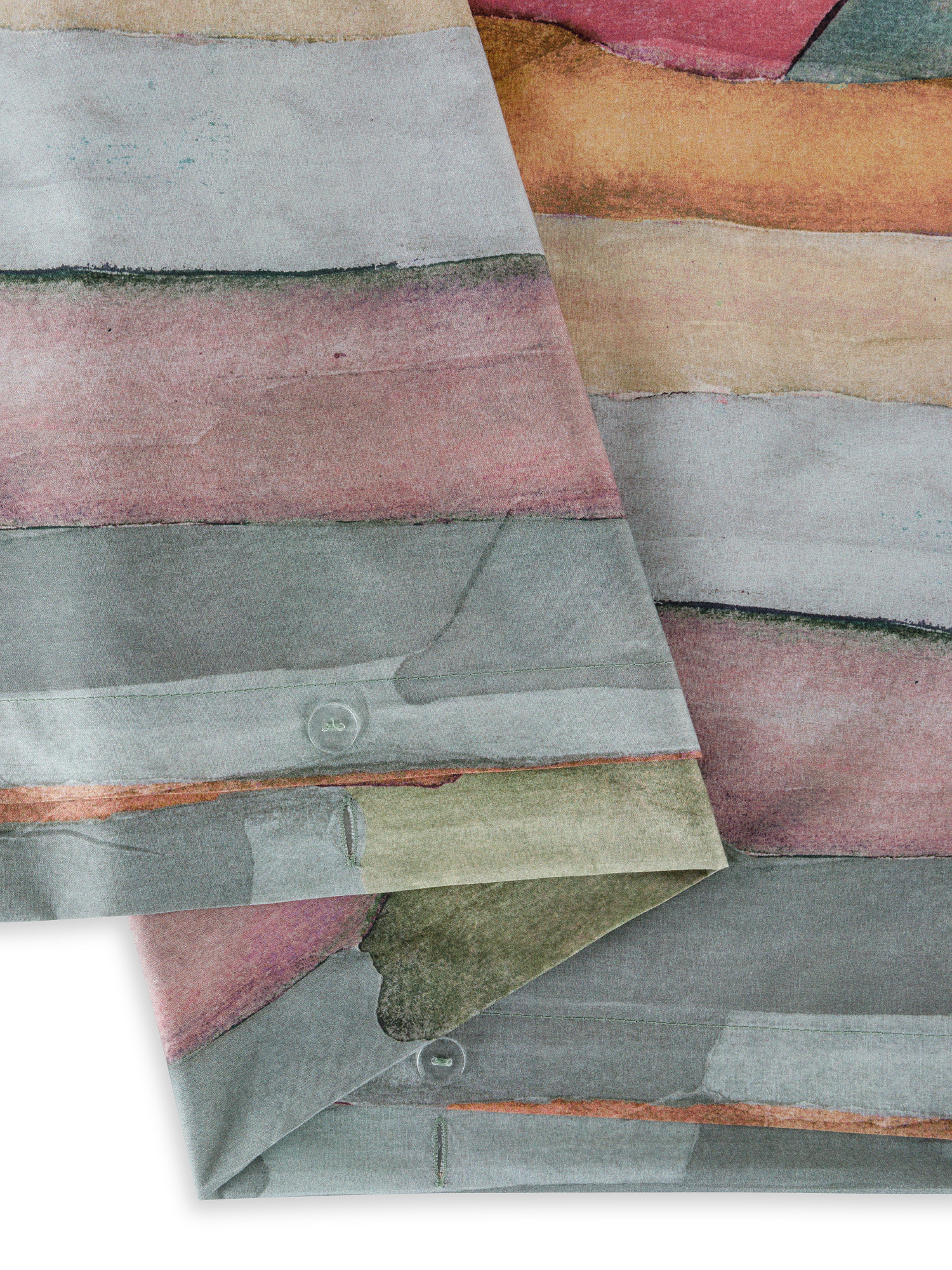 Parure copripiumino cotone percalle motivo camouflage, Multicolor, large image number 1
