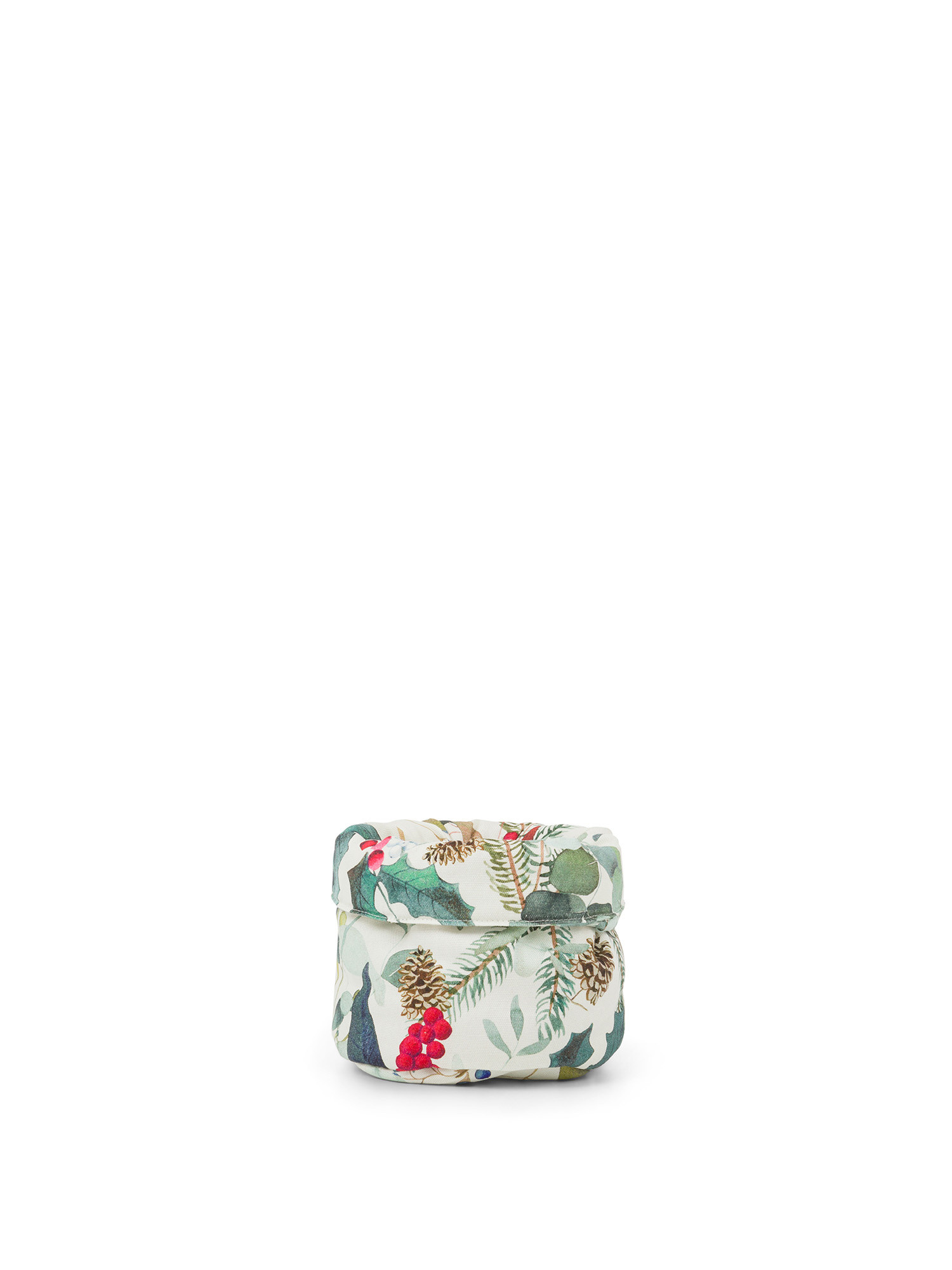 Panama basket in holly cotton, Green, large image number 0
