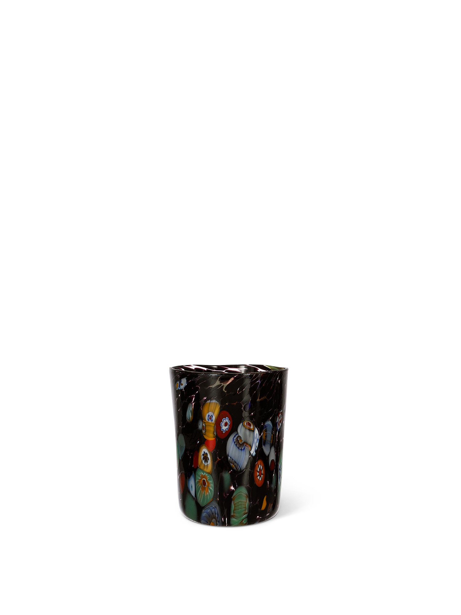 Handmade Murano glass tumbler, Black, large image number 0