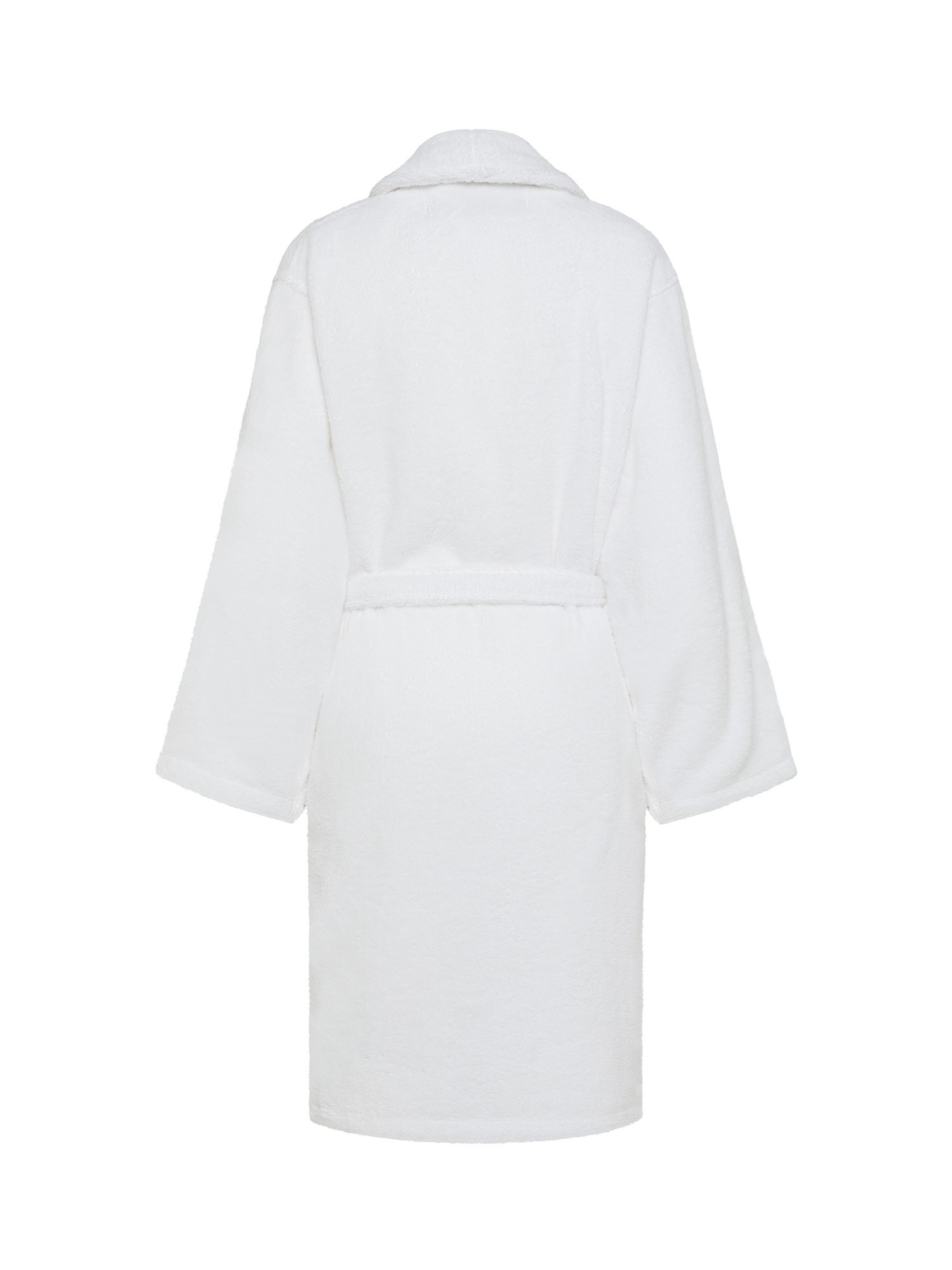 Cotton terry bathrobe, White, large image number 1