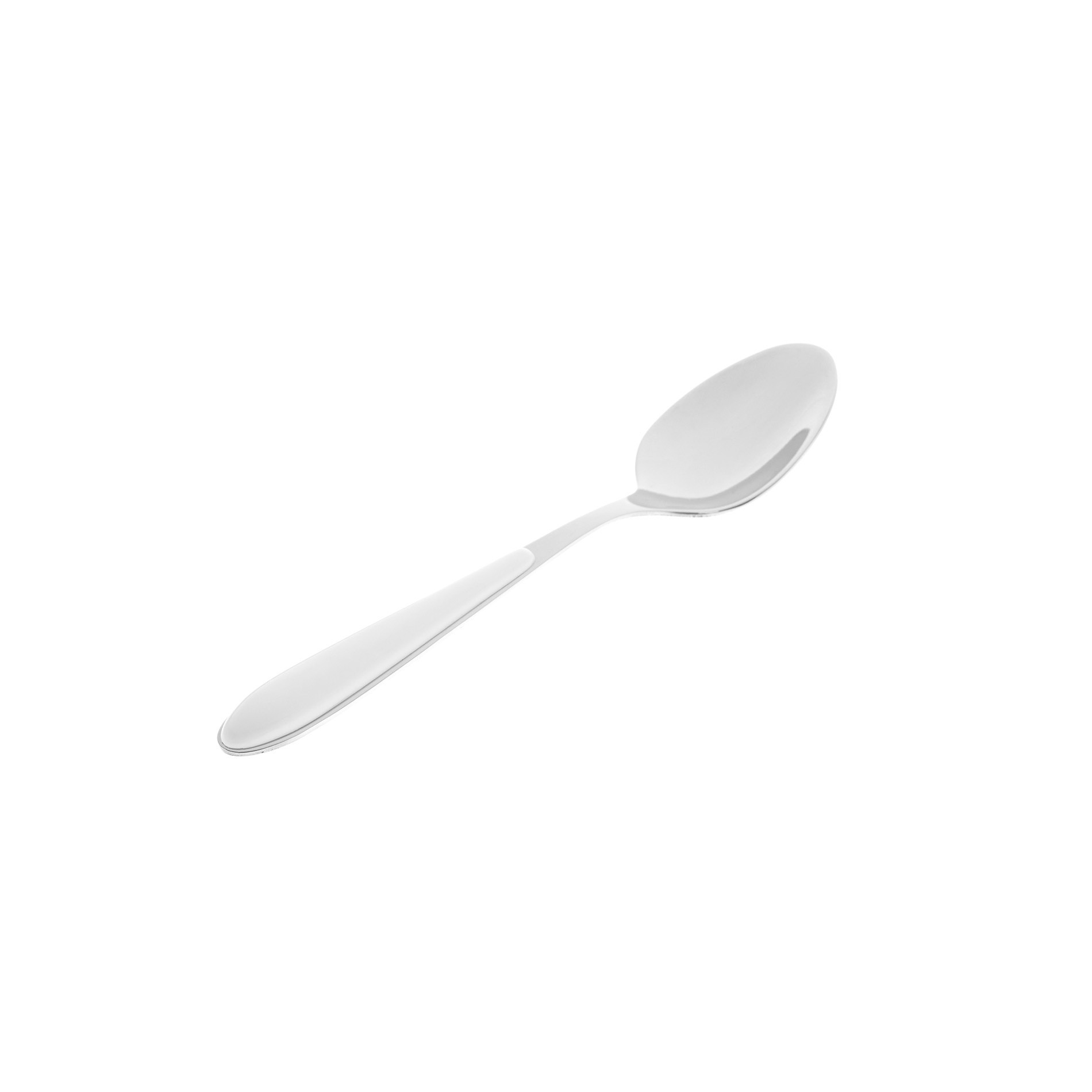 Stainless steel and plastic teaspoon, White, large image number 0