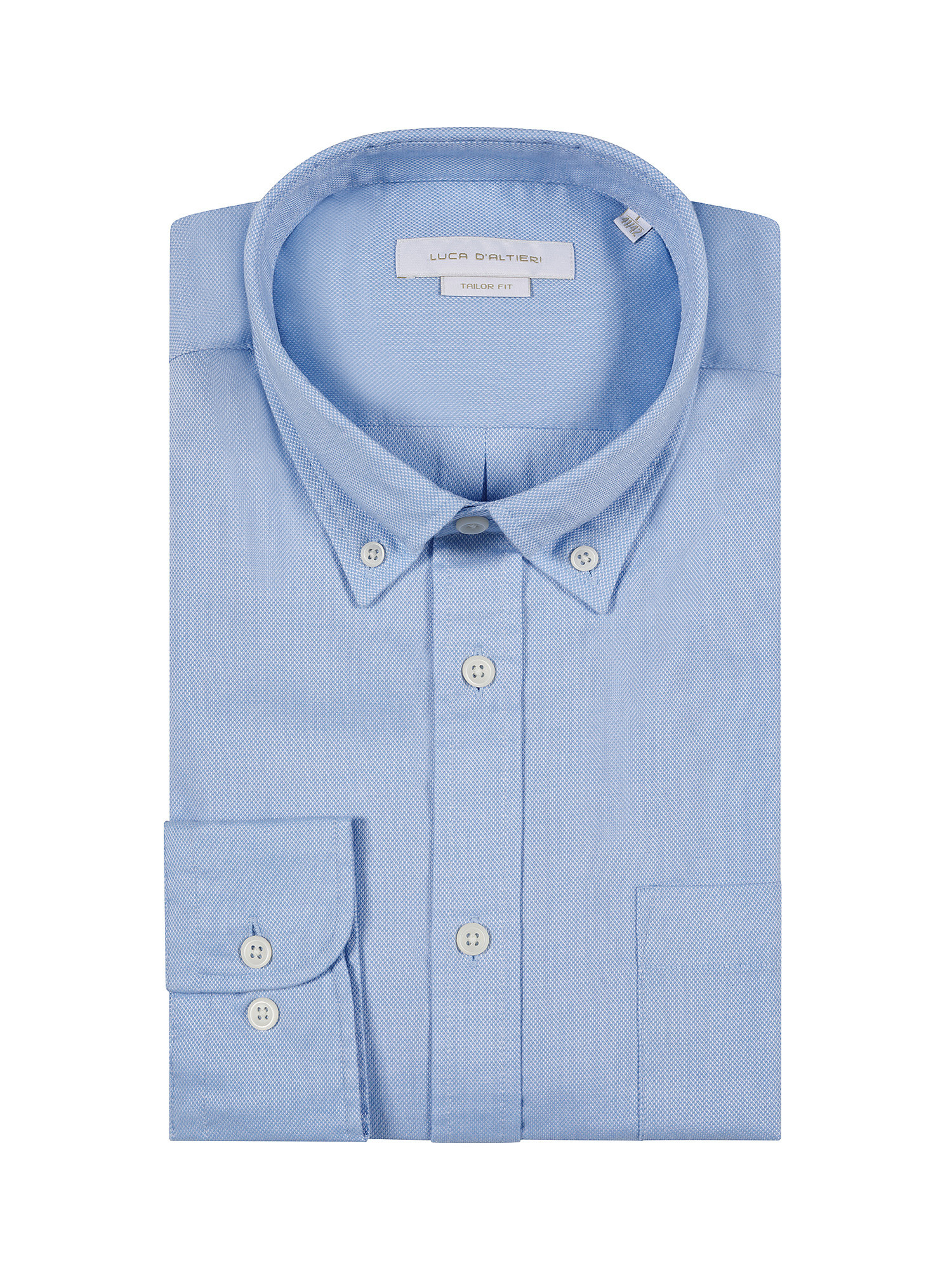 Camicia tailor fit natural stretch, Azzurro, large image number 2