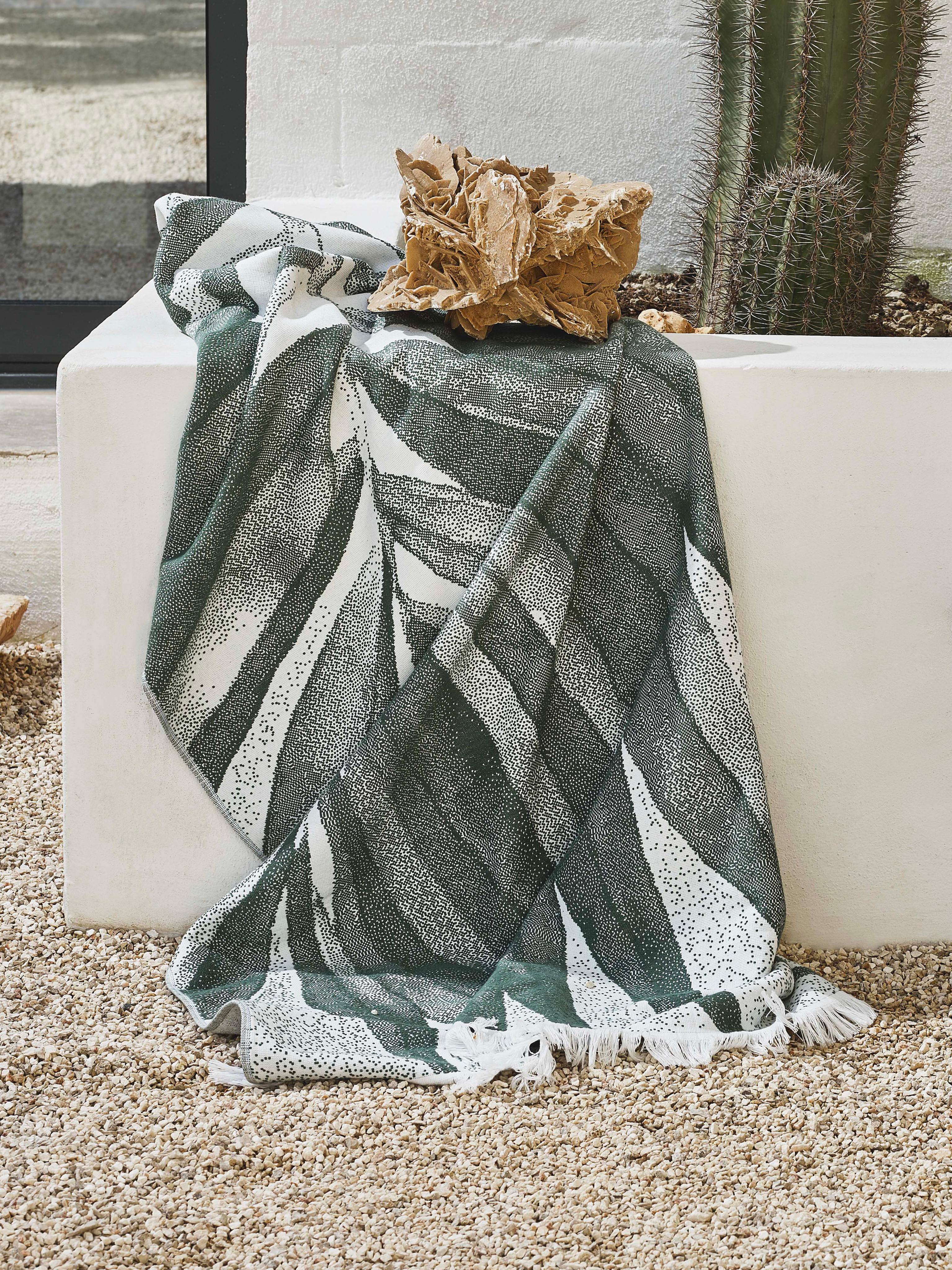 Hammam beach towel with fringes, Multicolor, large image number 2