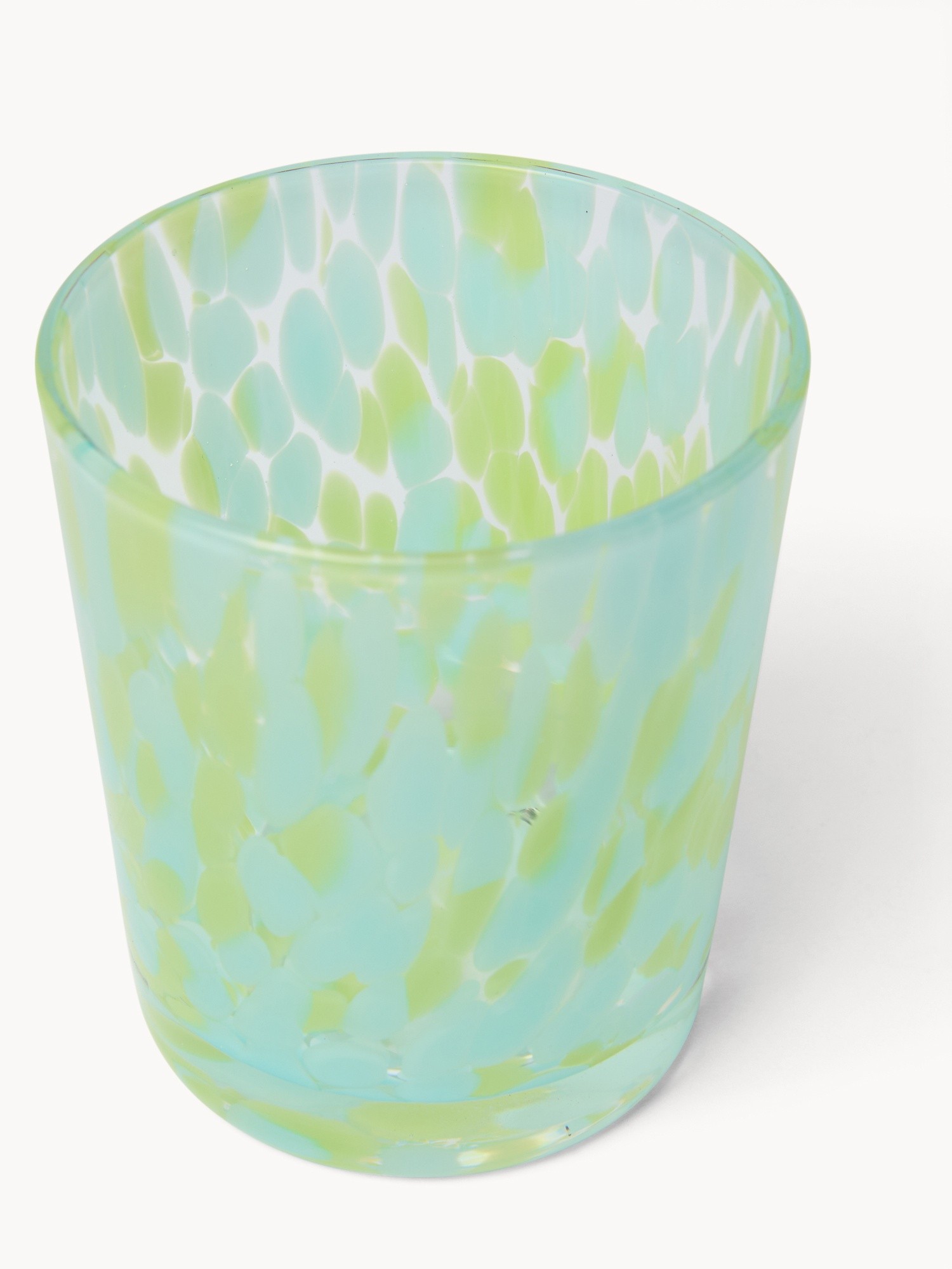 Bicchiere in vetro di Murano, Verde/Azzurro, large image number 1