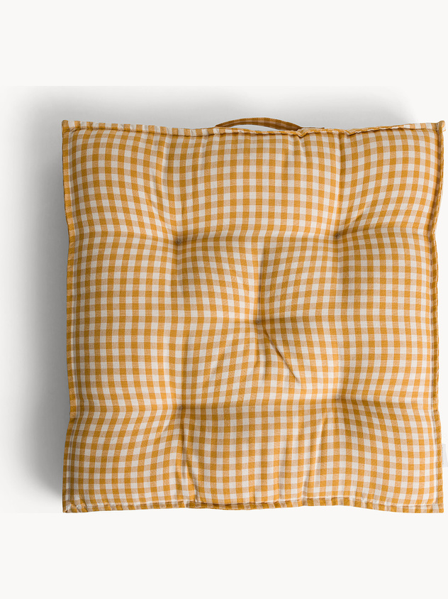 Cuscino materasso 50x50 cm in cotone tinto filo