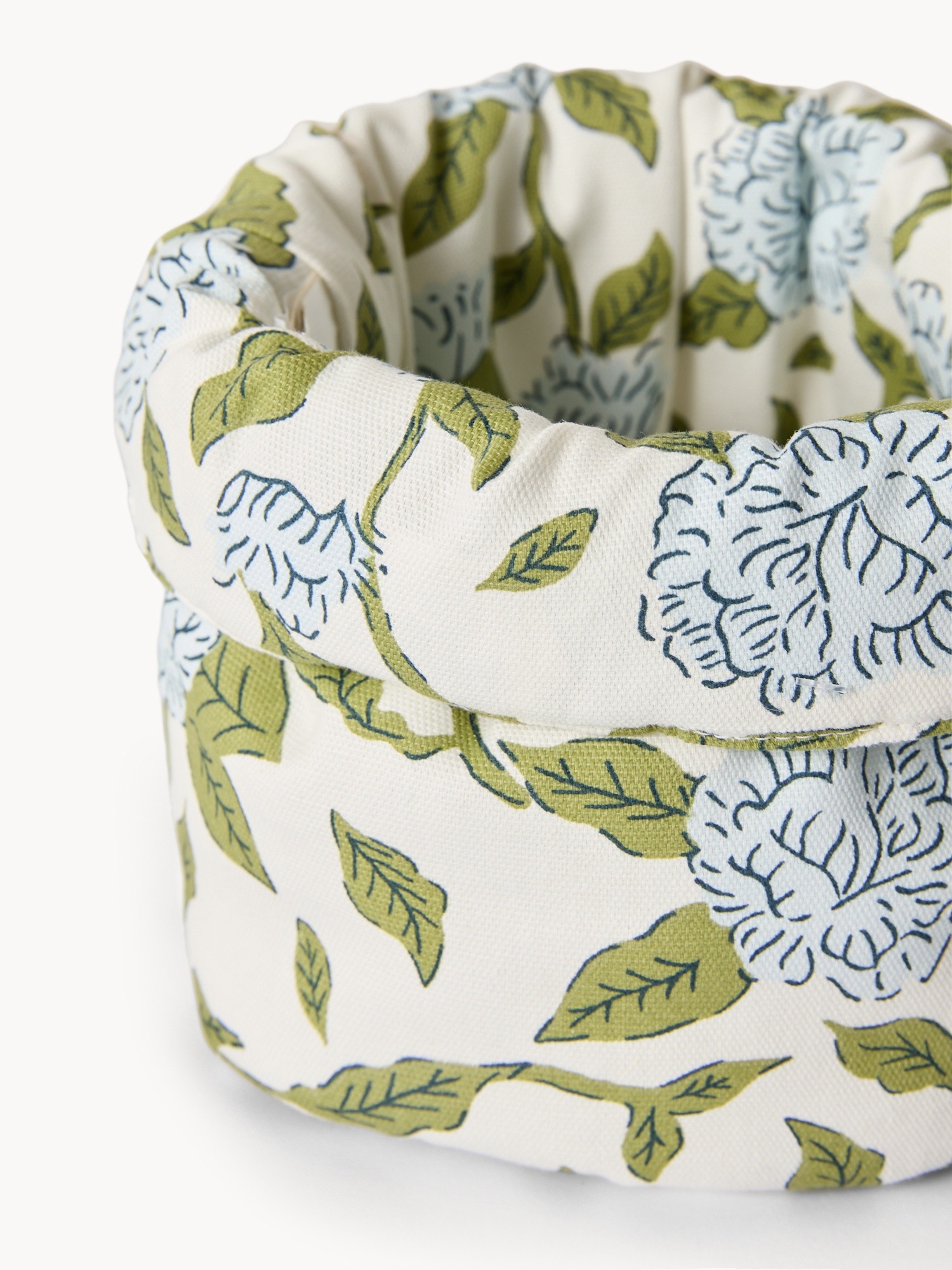 Cestino da cucina in panama di cotone con stampa floreale, Multicolor, large image number 0