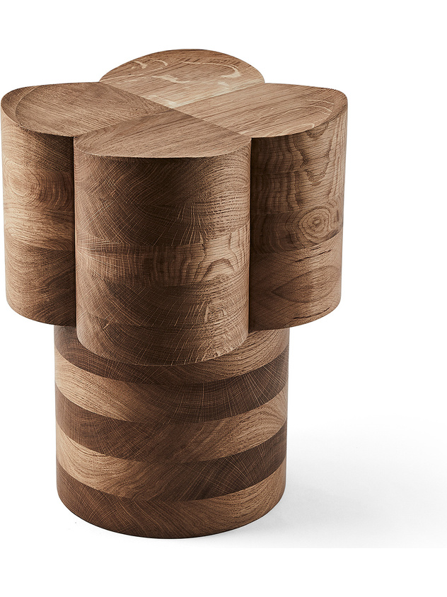 Oak wood stool by Agustina Bottoni