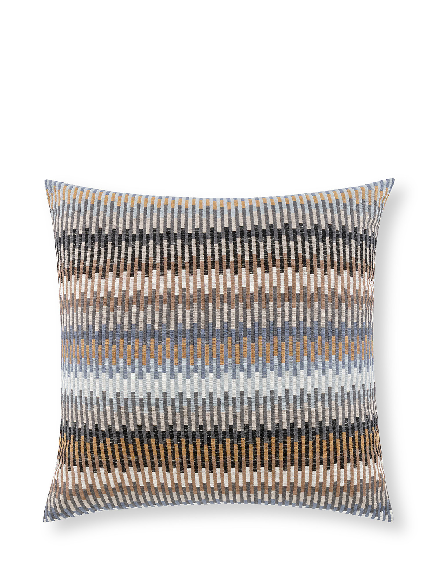 Cotton jacquard cushion with geometric pattern 45x45cm, Beige, large image number 0