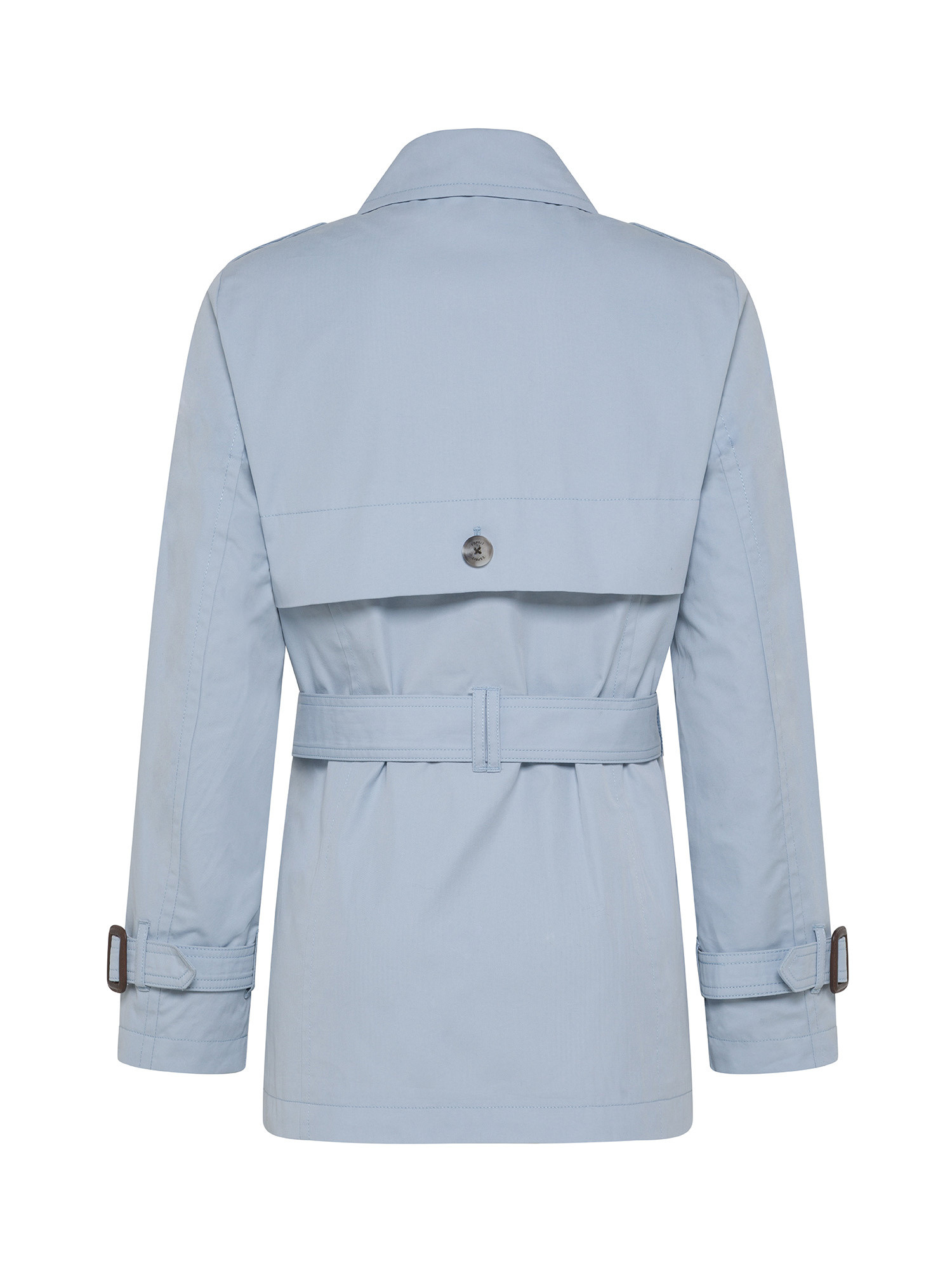 Esprit - Short trench coat with belt, Light Blue, large image number 1