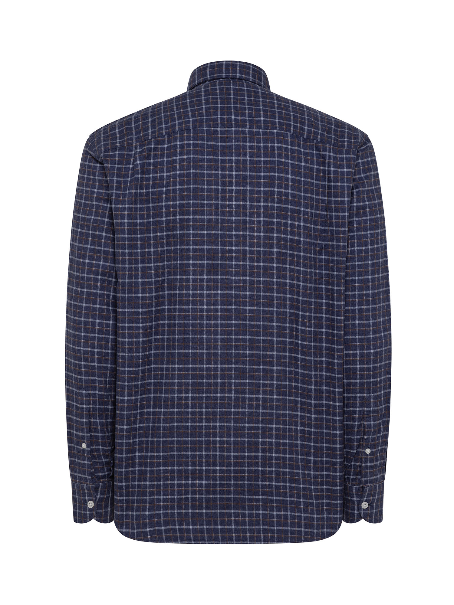 Regular fit shirt in soft organic cotton flannel, Blue, large image number 1