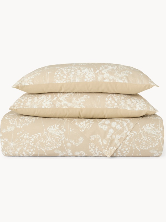 Portofino printed cotton sateen flat sheet