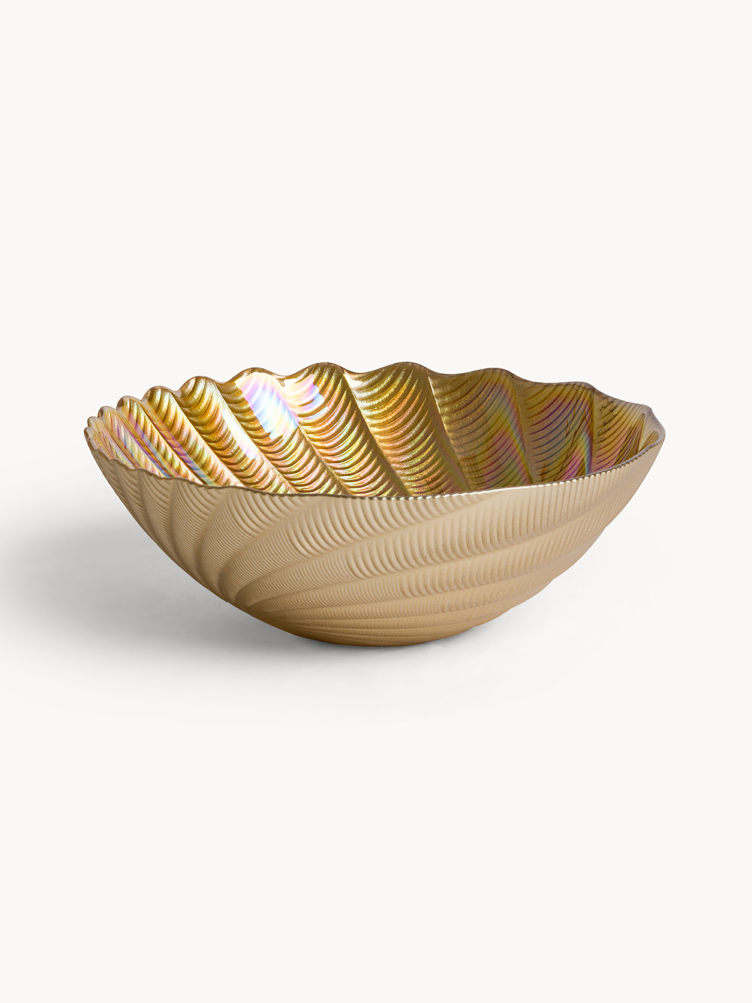 Pearl-effect glass bowl, Ocra Yellow, large image number 0
