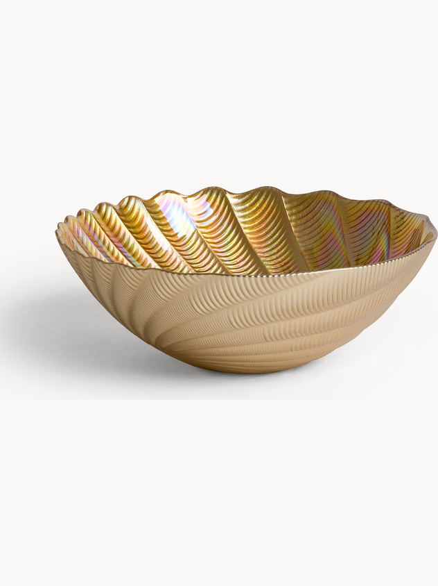 Pearl-effect glass bowl