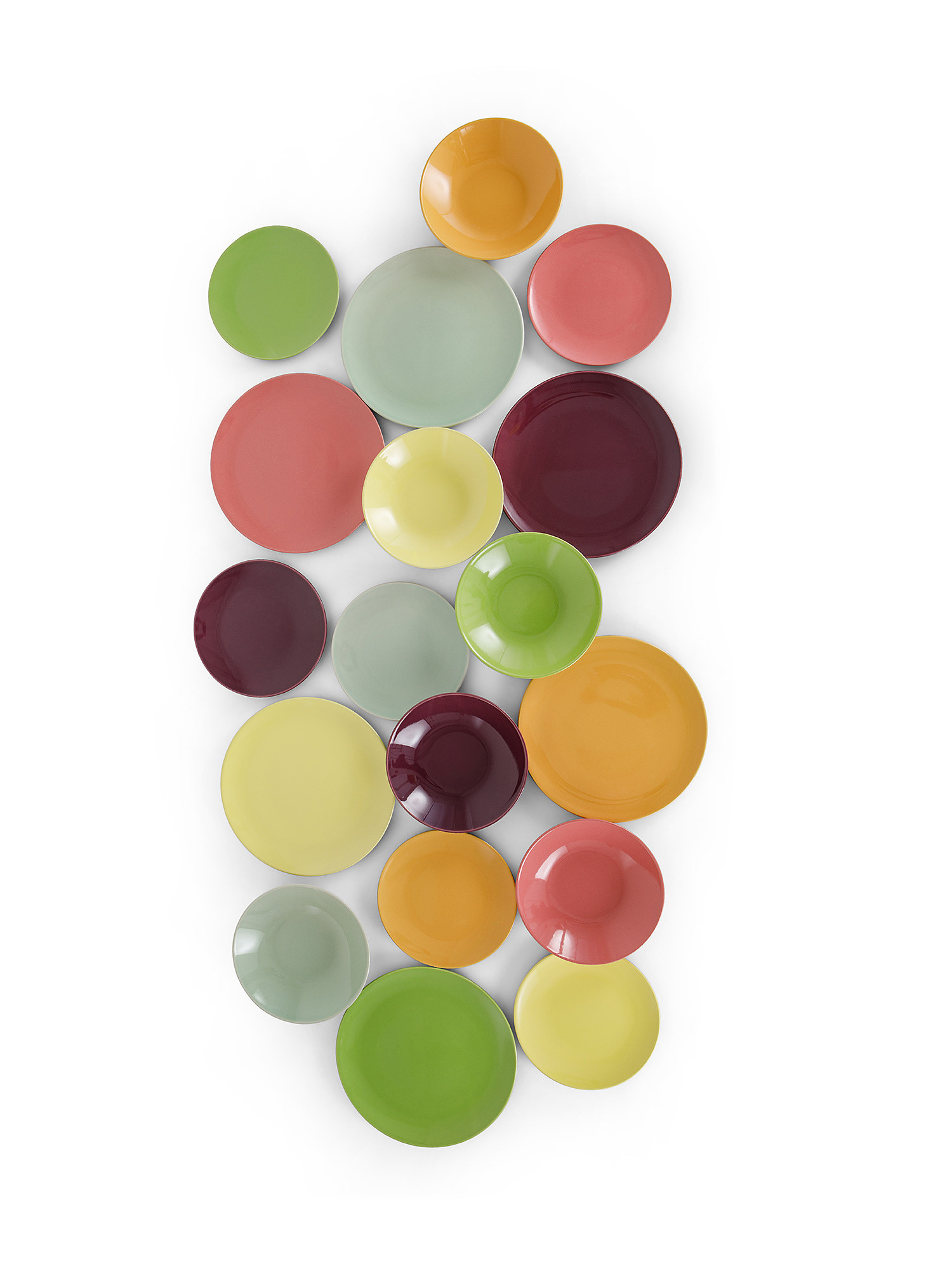 Set of 18 Tropicana ceramic plates, Multicolor, large image number 1