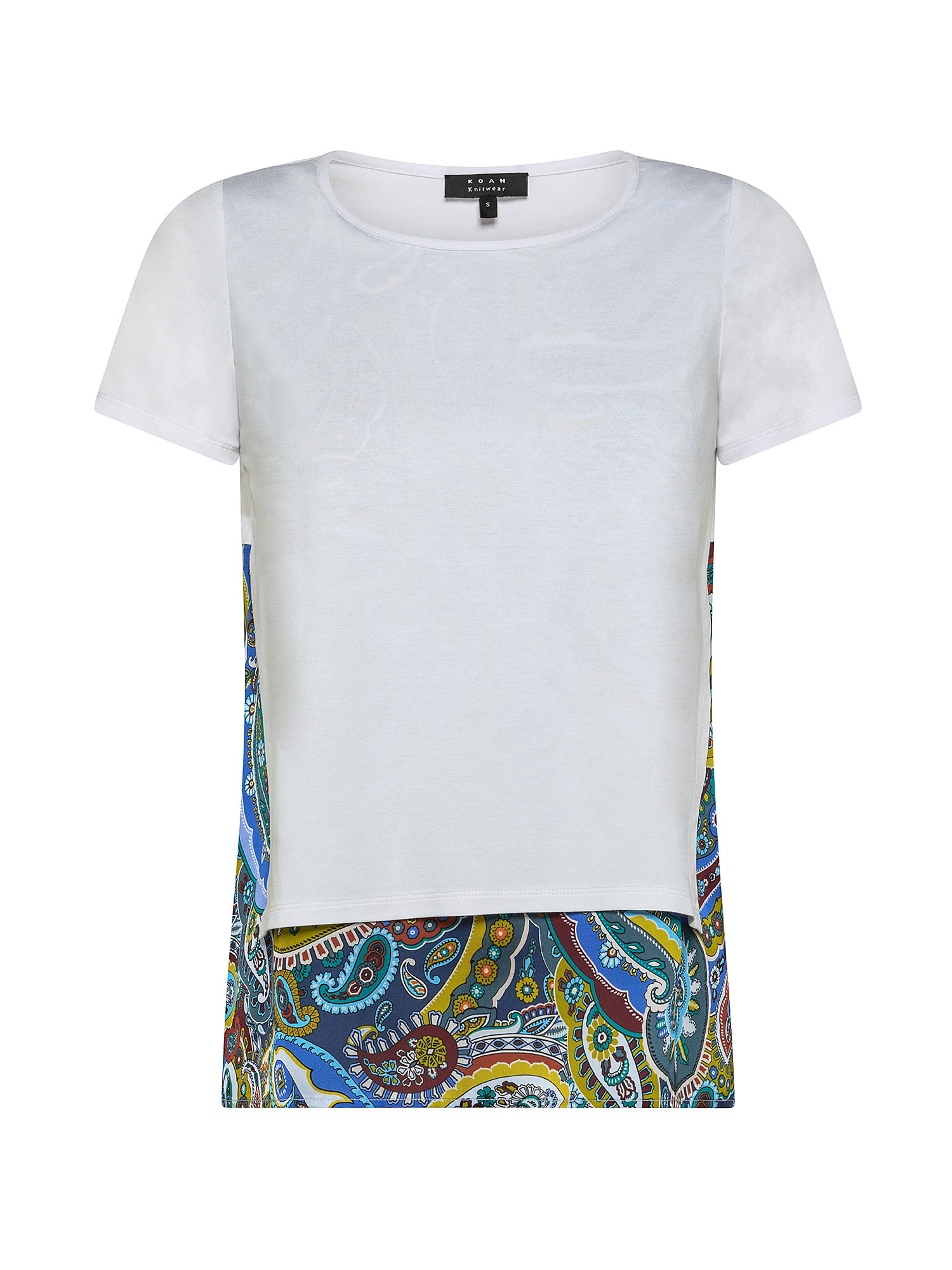 T-shirt in fantasia, Bianco, large image number 0
