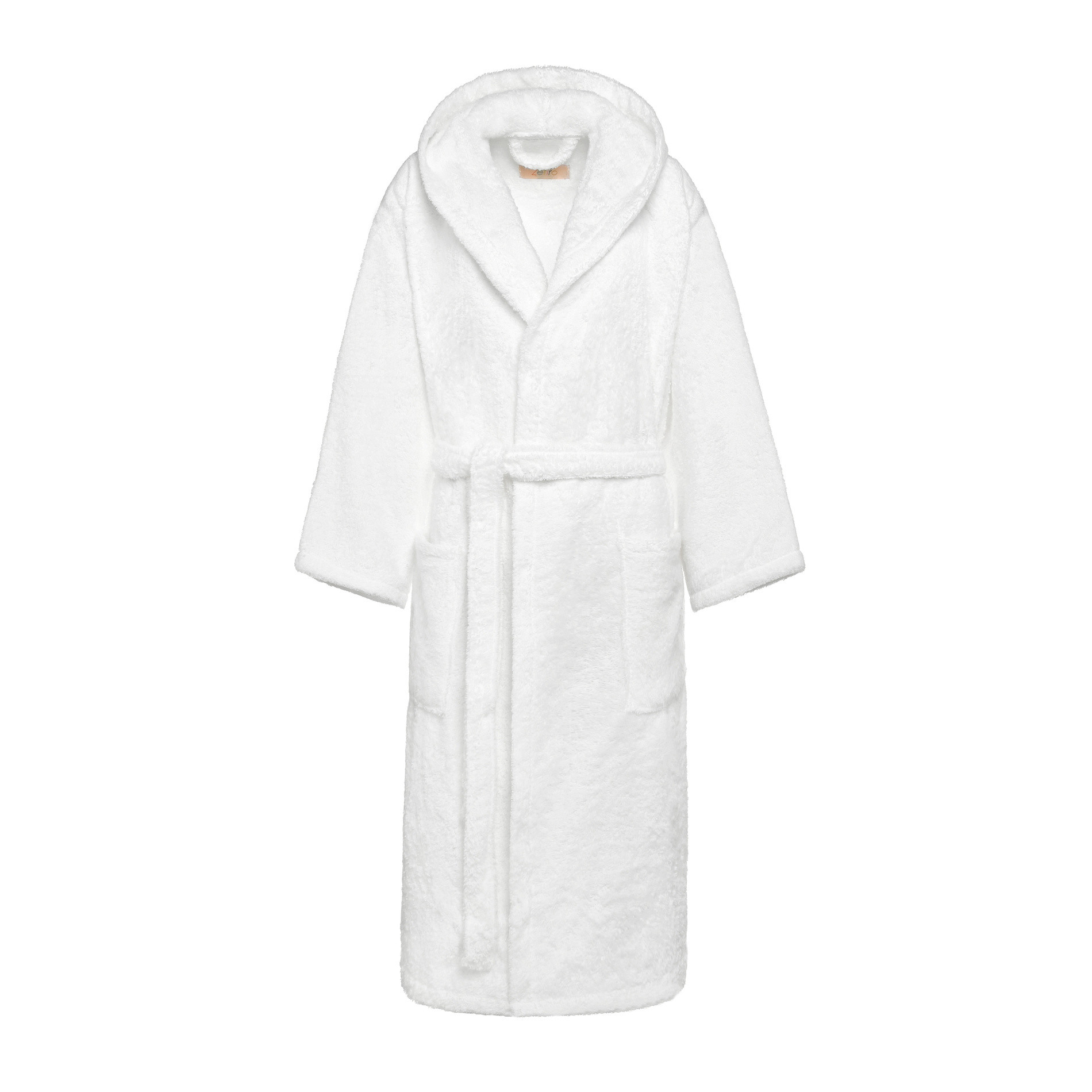 Zefiro cotton terry bathrobe, White, large image number 1