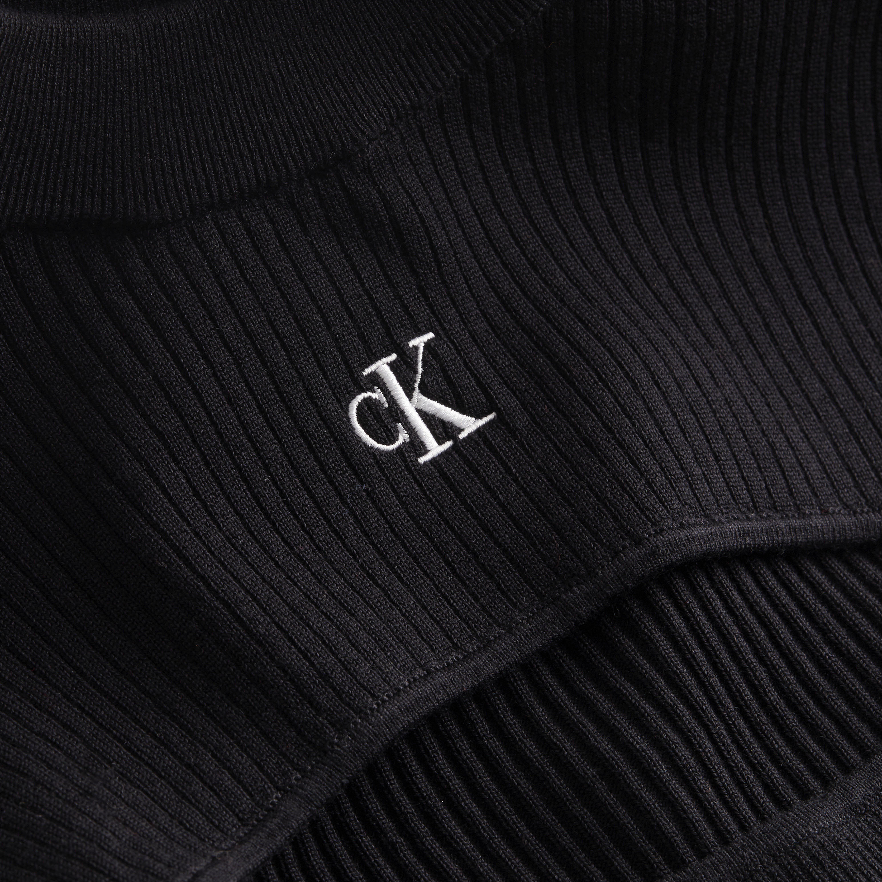 Calvin Klein Jeans - Crop sweater with cut out effect, Black, large image number 2
